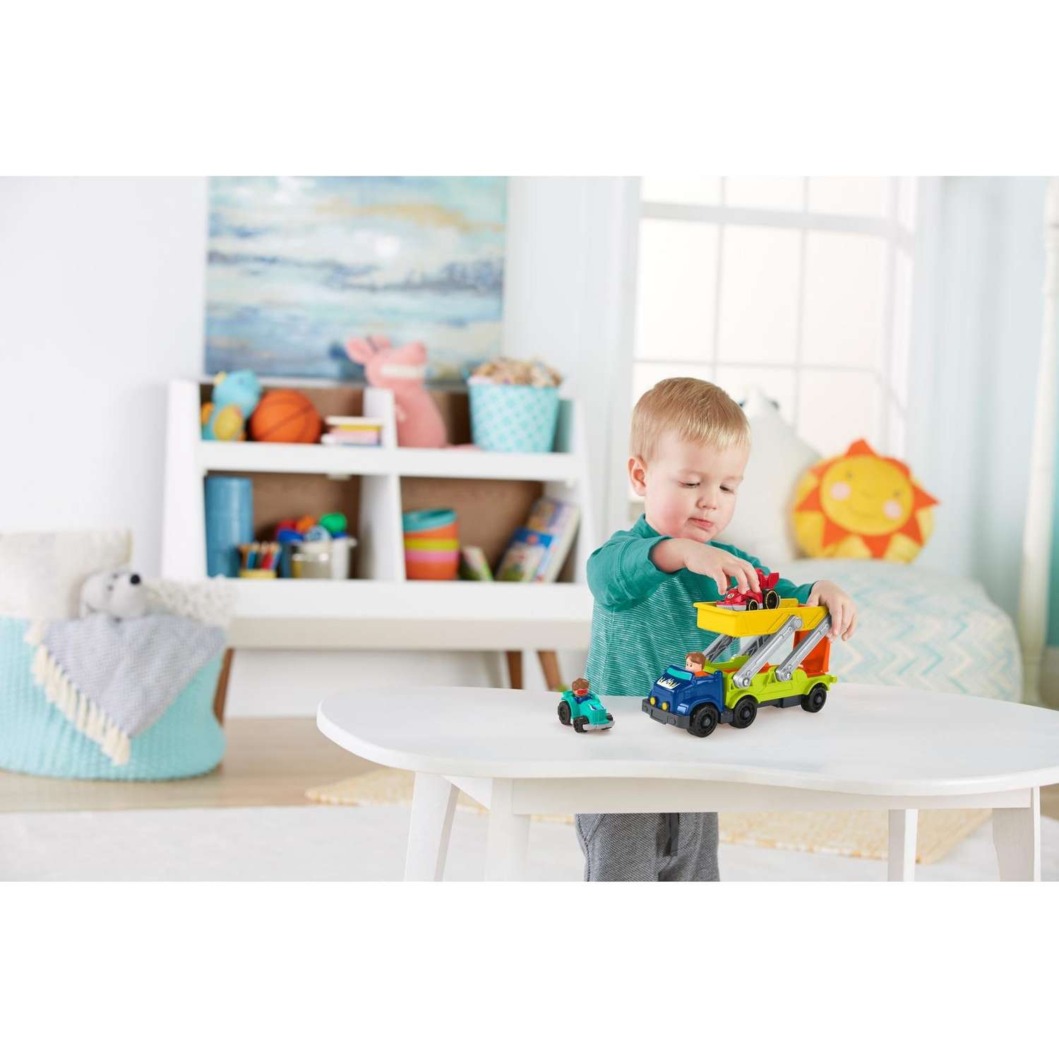 Грузовик Fisher Price Little People Спуск с рампы - фото 14