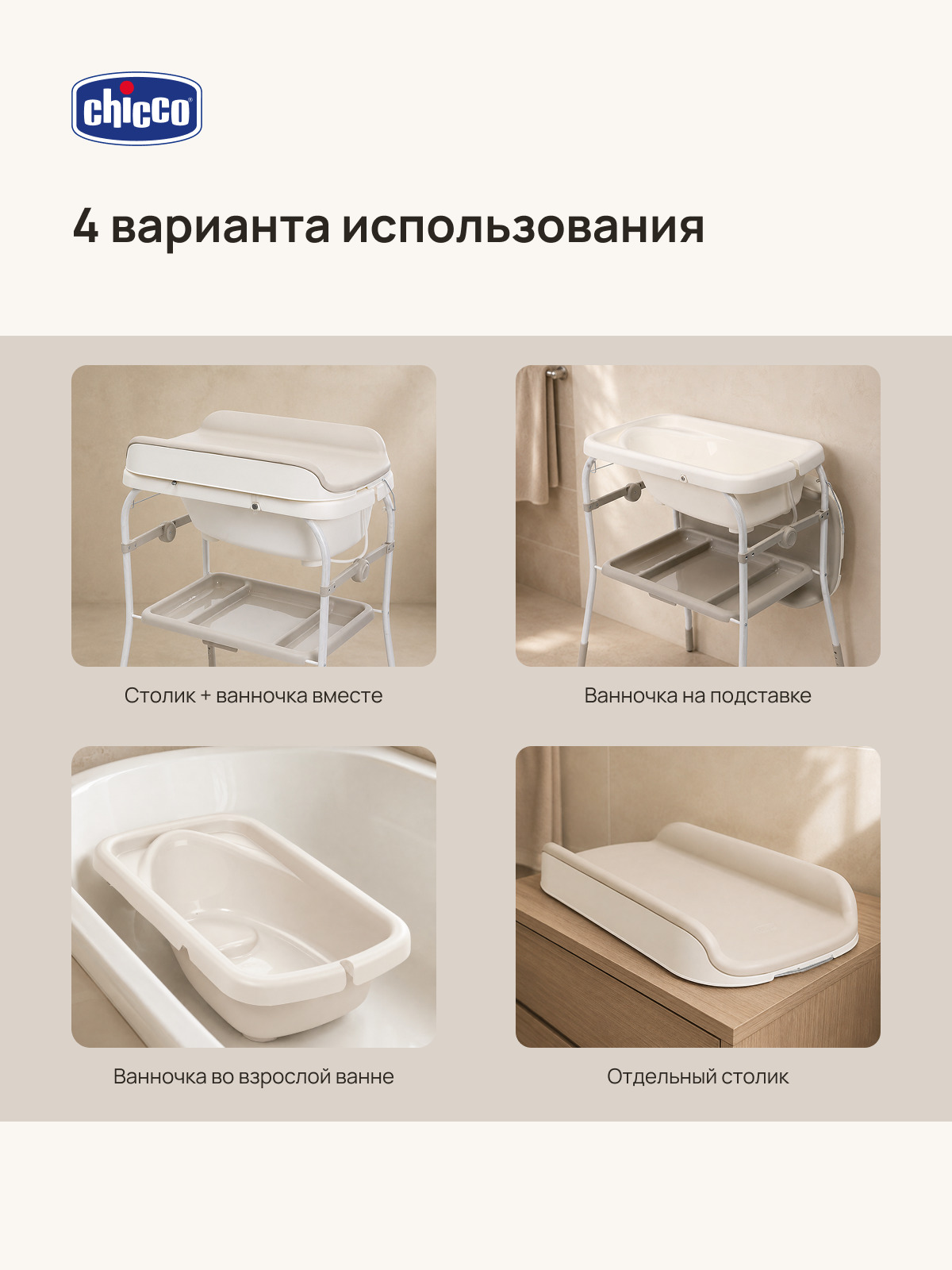 Пеленальный столик Chicco SOFT BUBBLE - фото 4