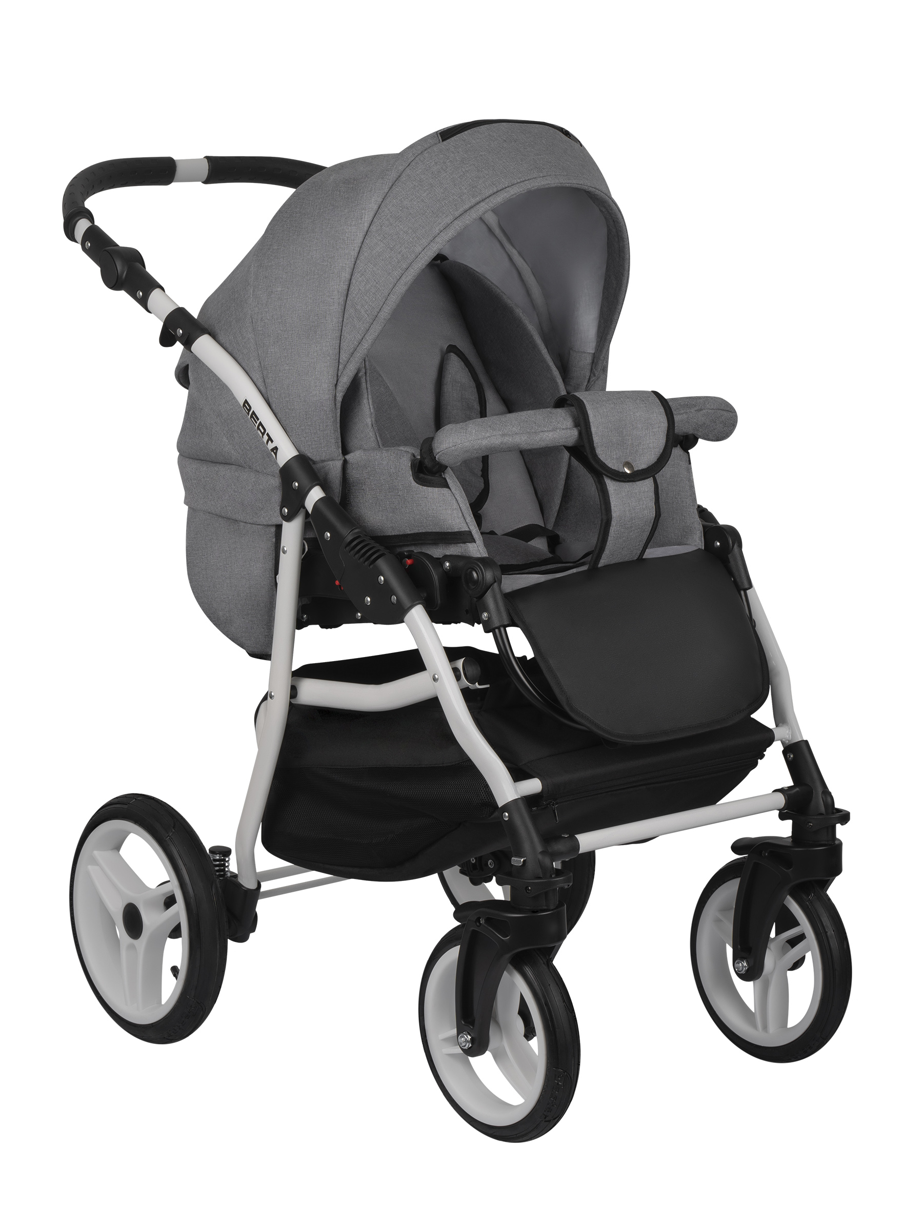 Коляска 3в1 alis Berta 05 светло-серый - фото 4