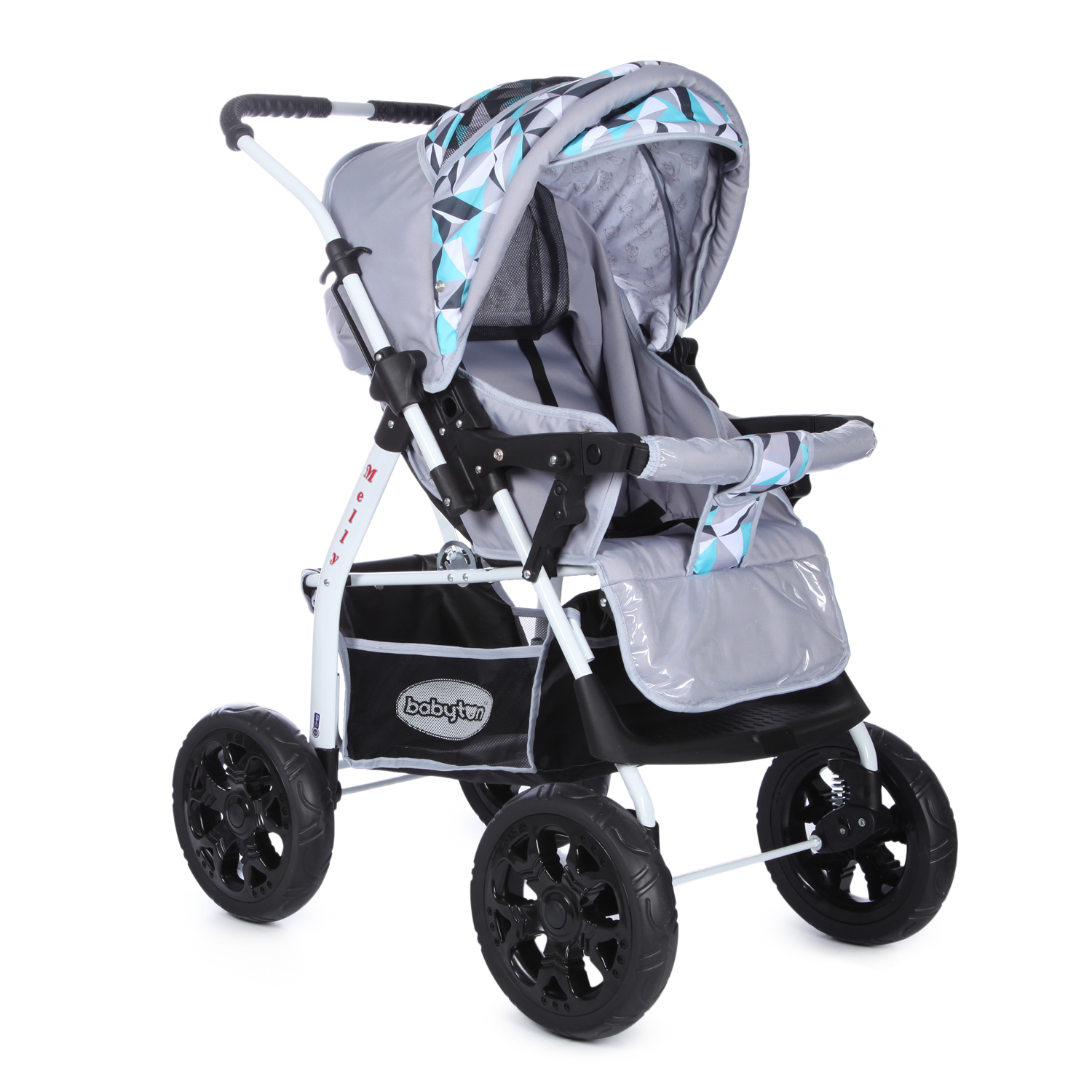 Коляска трансформер Babyton Melly Grey-Green серый - фото 10