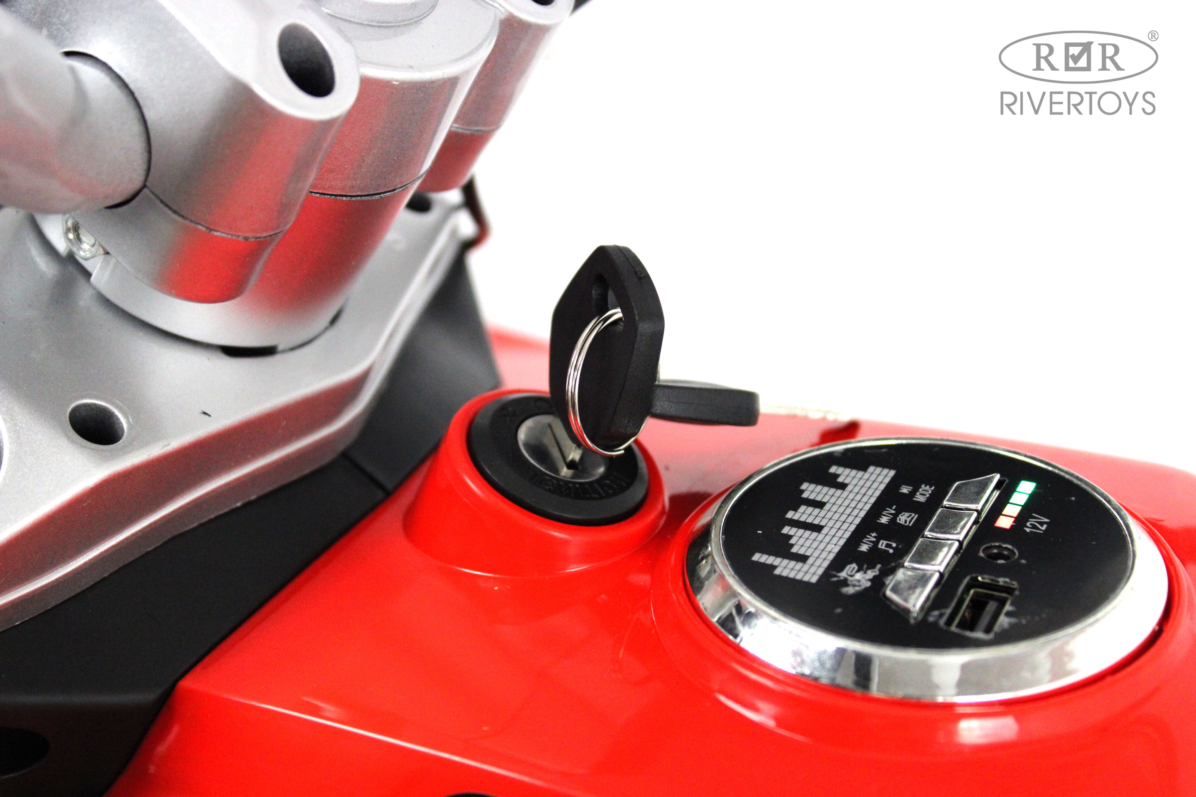Электромотоцикл RIVERTOYS М111БХ-RED - фото 14