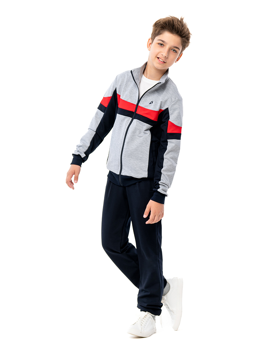 Спортивный костюм RODOS М-188/Синий_светло-серый_красный - фото 1