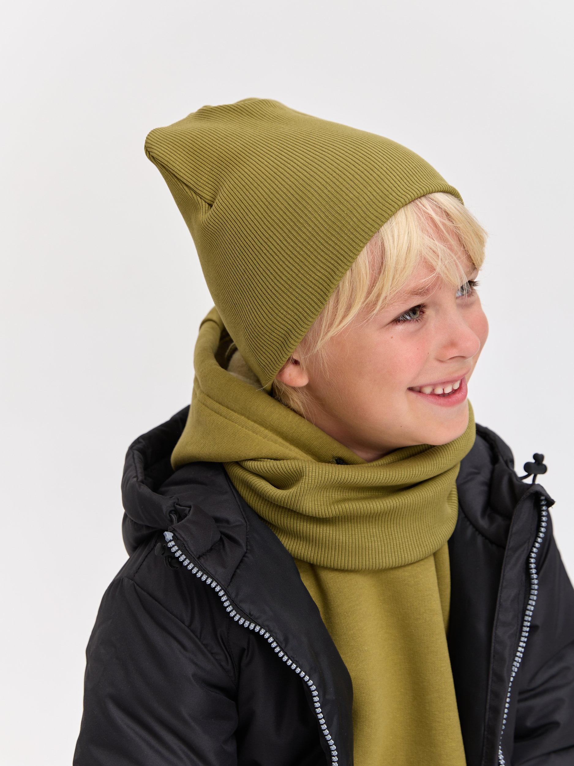 Шапка и снуд Лапушка 0258 хаки - фото 3