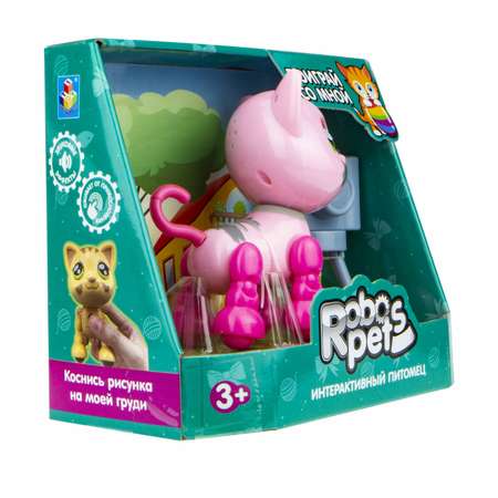 Интерактивная игрушка Robo Pets Милашка котенок розовый