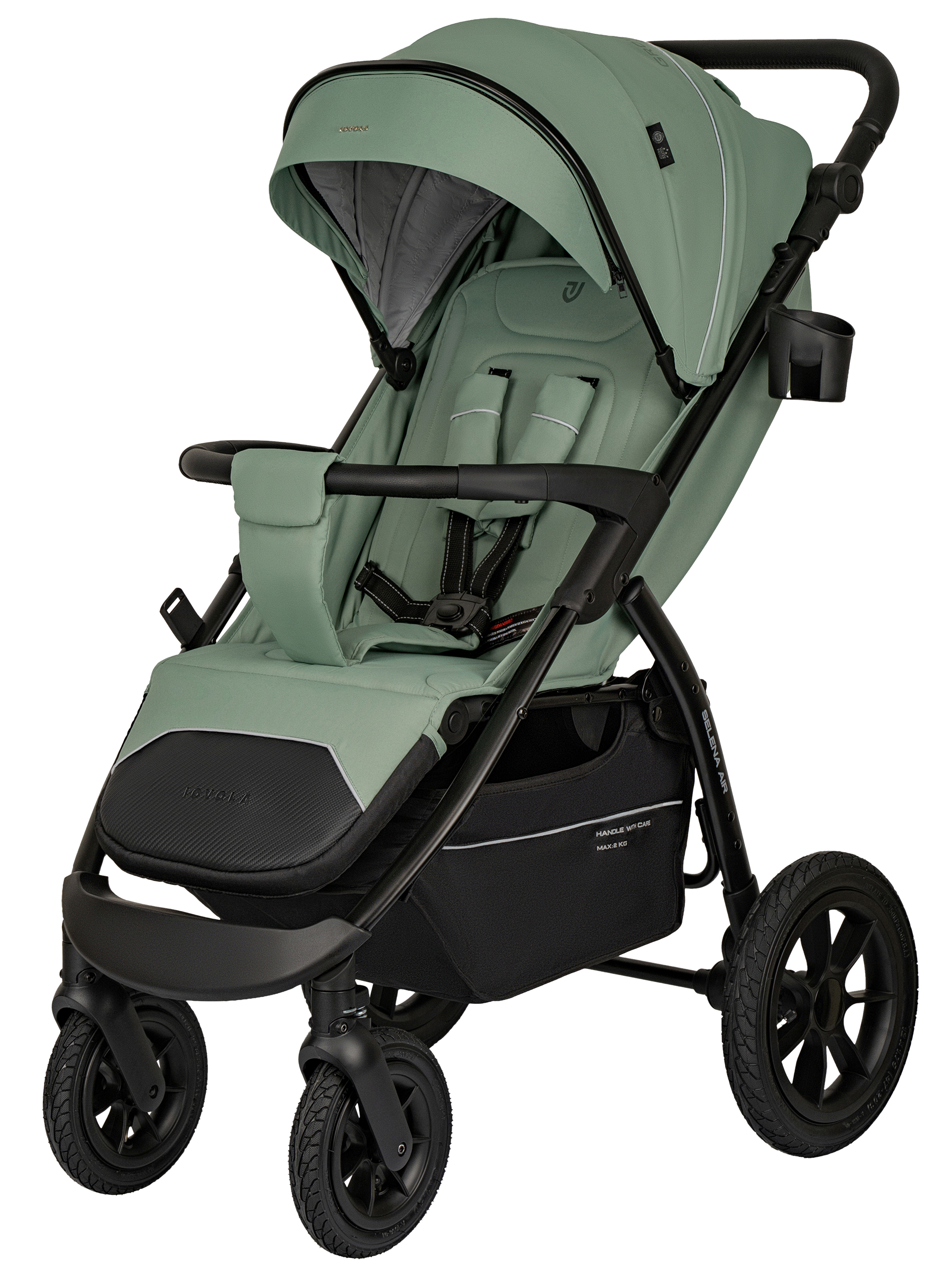 Коляска прогулочная JOVOLA SELENA Air 2025 с сумкой зеленый - фото 13