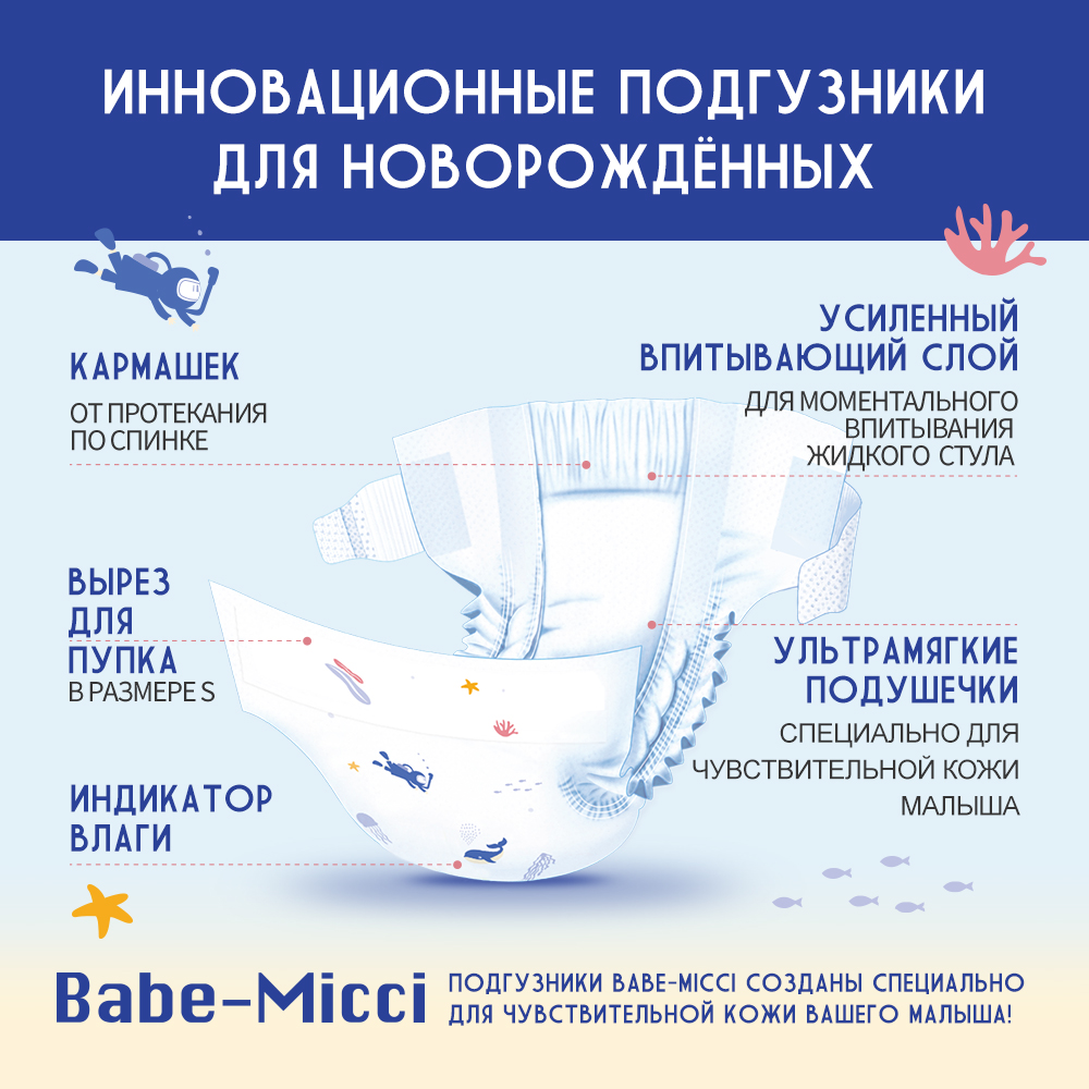 Подгузники Babe-Micci Classic ультратонкие L 22 шт. - фото 2