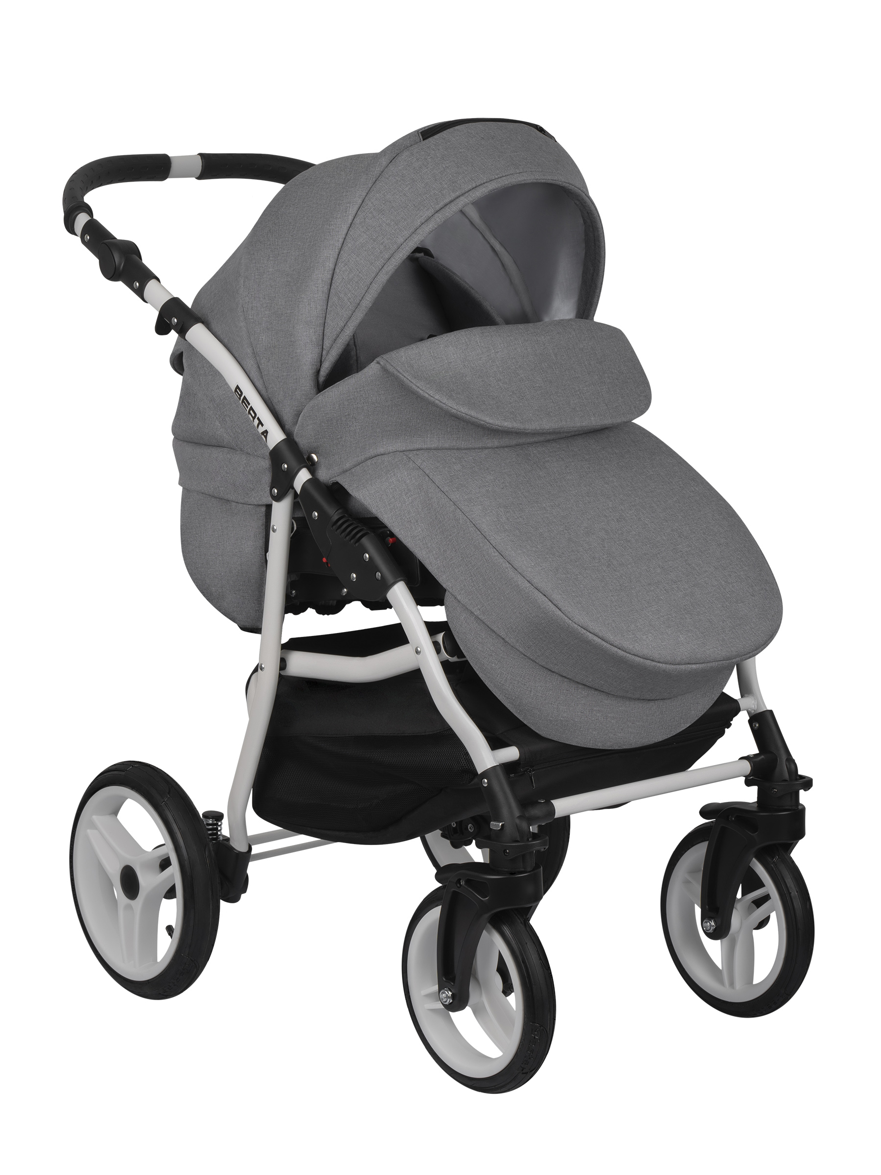 Коляска 2в1 alis BERTA 05 серый - фото 4