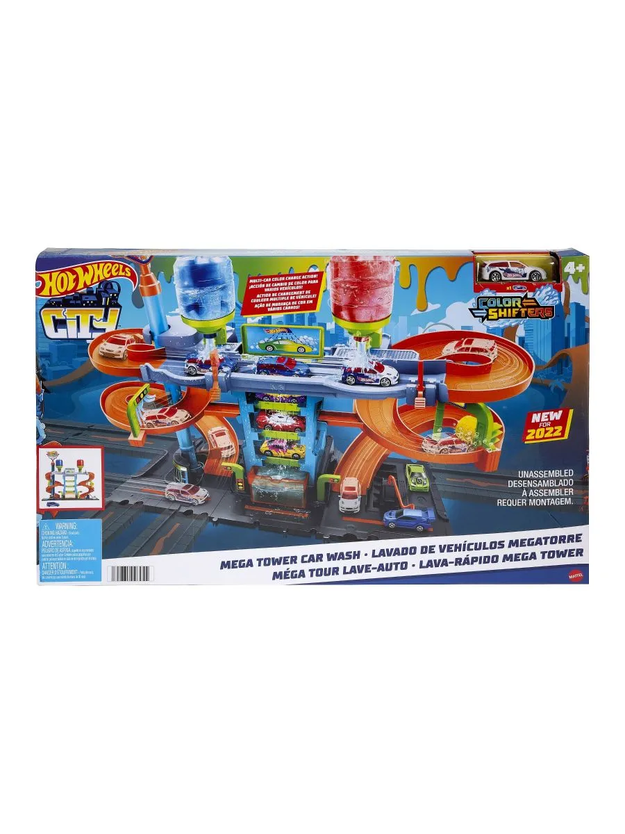 Игровой набор Hot Wheels Мега Автомойка с водой 1:64 HDP05 - фото 8