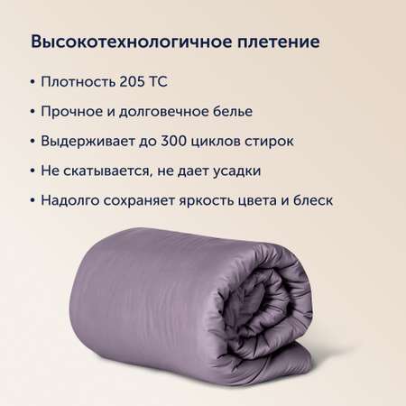 Пододеяльник buyson buyColor 2 спальный 200х220 см Фиалка Шалфей