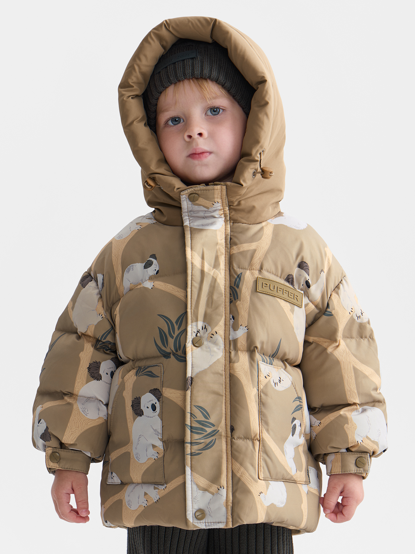 Пуховик Happy Baby 89109-1_dark-brown - фото 1