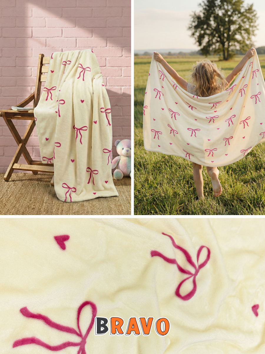 Покрывало BRAVO Бантики 150 x 200 см велсофт - фото 4