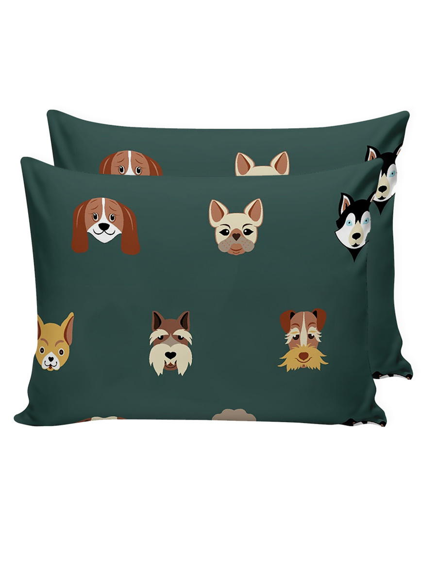 Комплект наволочек Сказка. Dogs 40x60 см 2 шт на молнии - фото 1