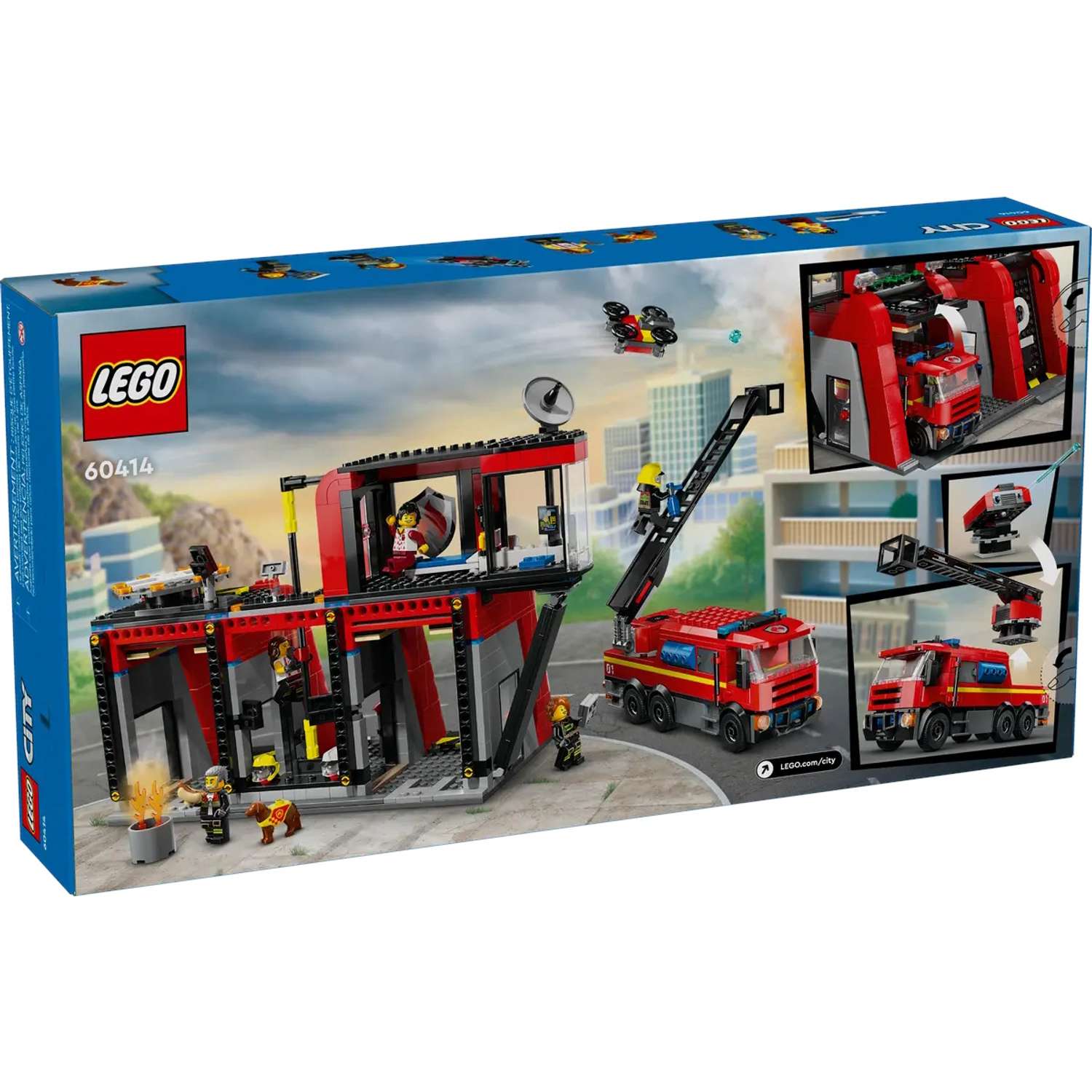 Конструктор LEGO City Пожарная часть с машиной 843 дет. - фото 8