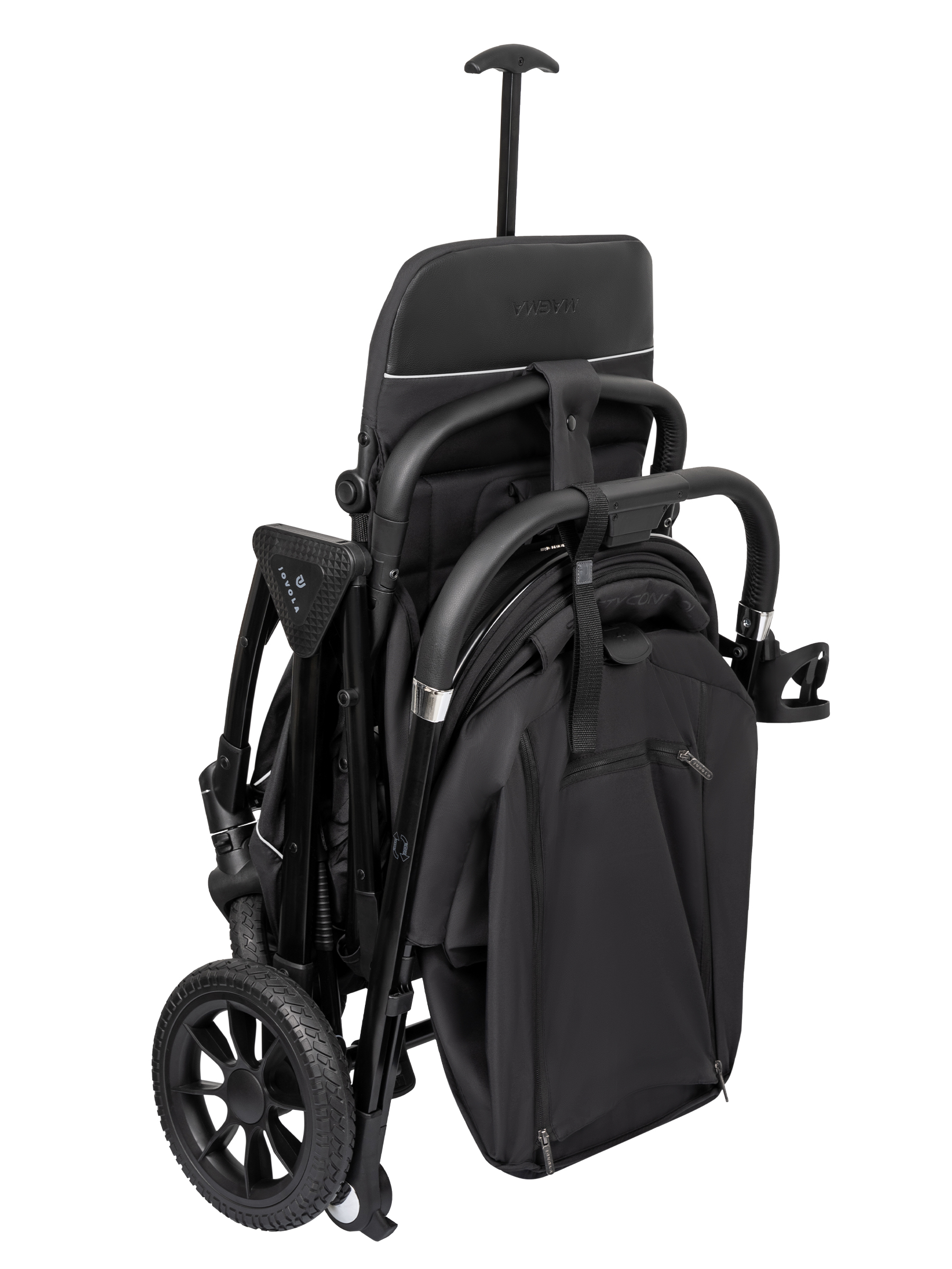 Коляска прогулочная JOVOLA Magma Plus черный - фото 42