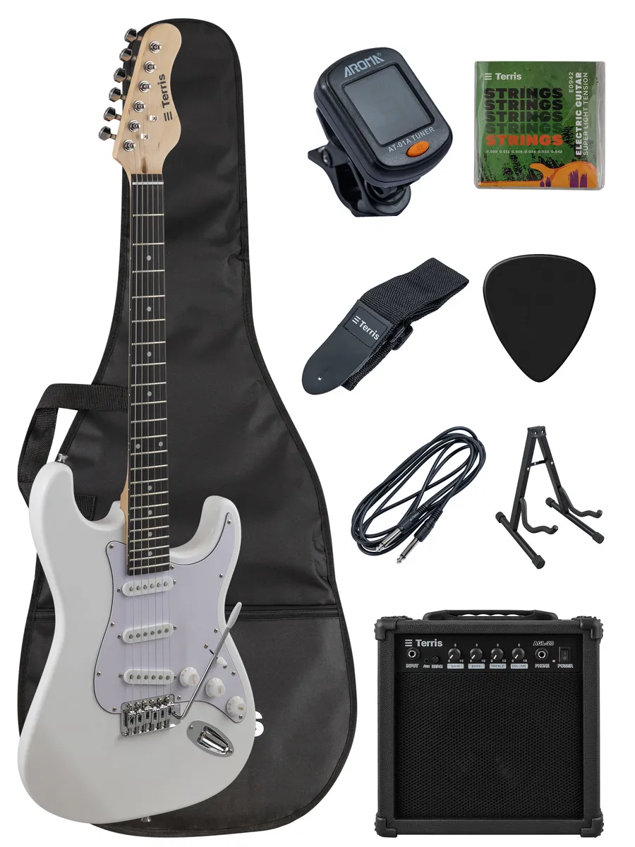Игрушка музыкальная Terris TPACK-TST-040 WH электрогитара - фото 1