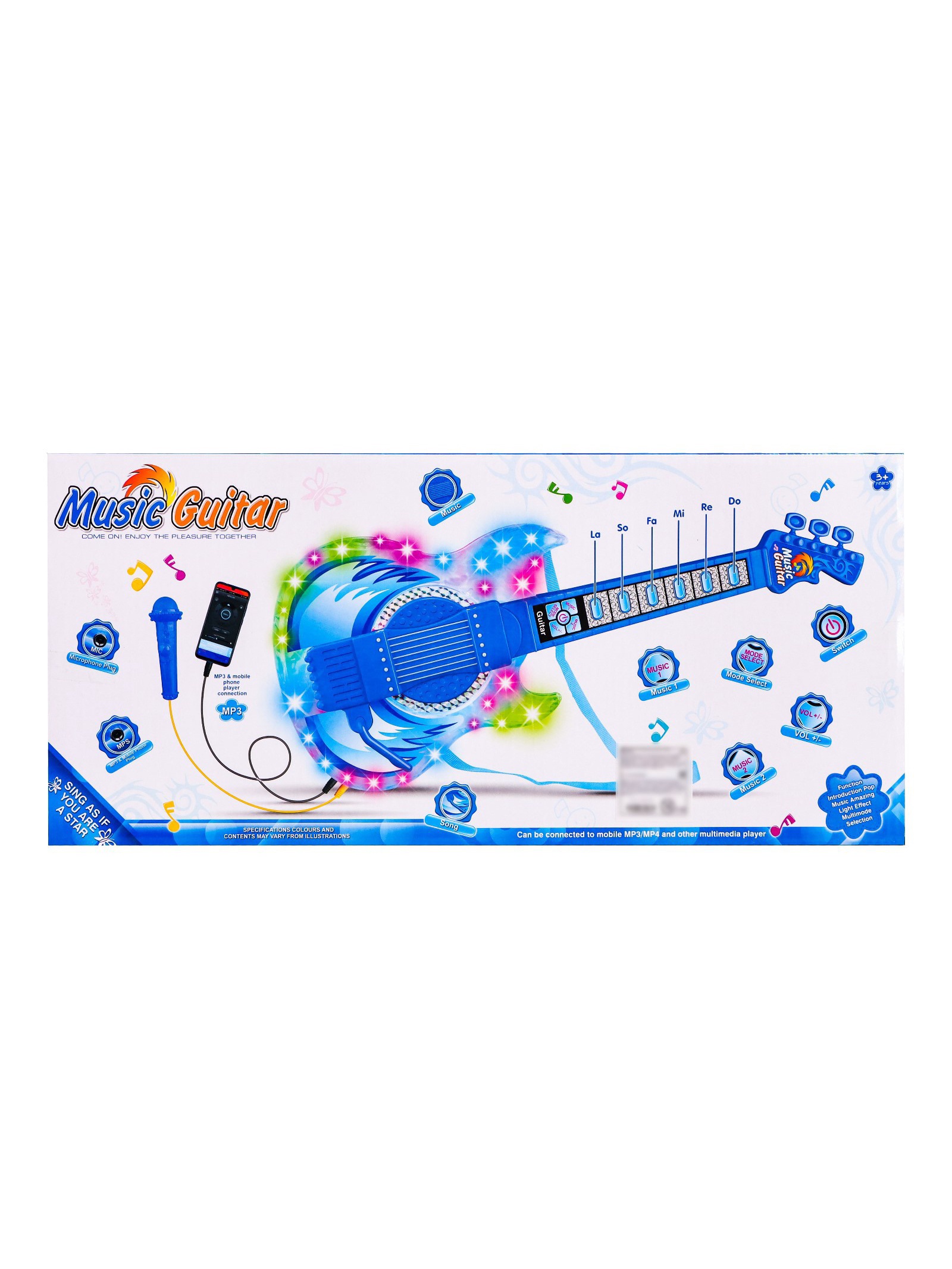 Игрушка музыкальная Zabiaka «Играй и пой», с микрофоном гитара - фото 5