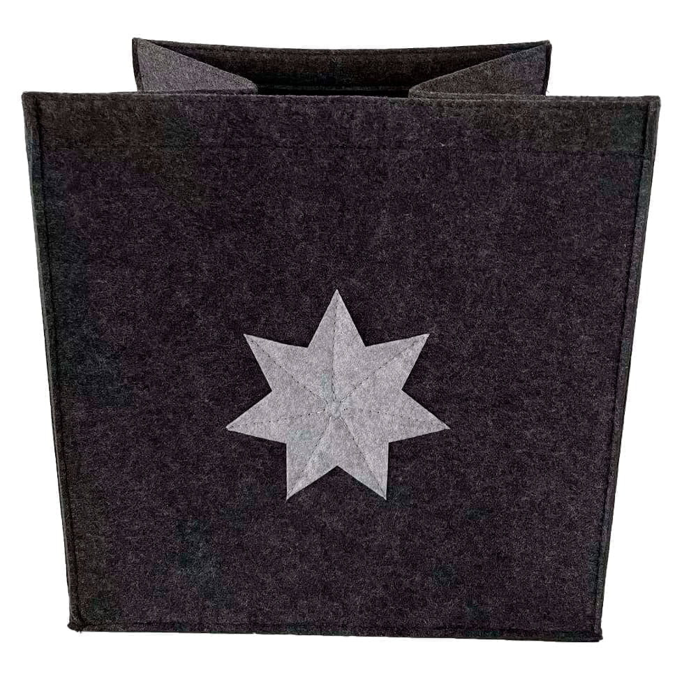 Ящик для хранения Arya Home Collection из фетра 40x40x40 см Star Антрацит - фото 2