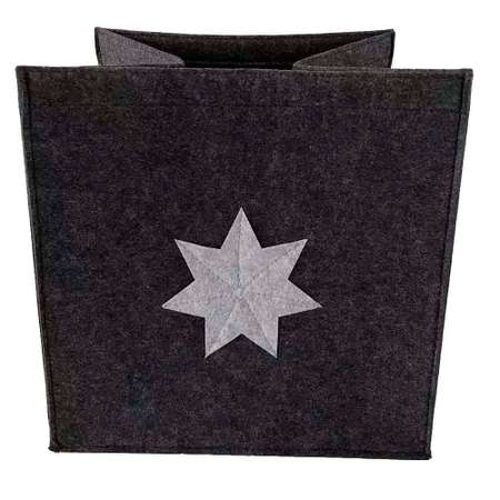 Ящик для хранения Arya Home Collection из фетра 40x40x40 см Star Антрацит