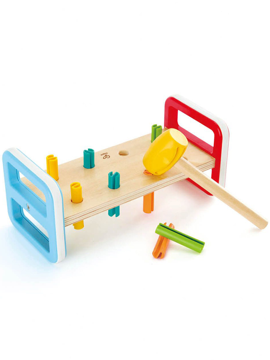 Игрушка музыкальная Hape Радужная ксилофон, металлофон, барабаны, бубен - фото 5