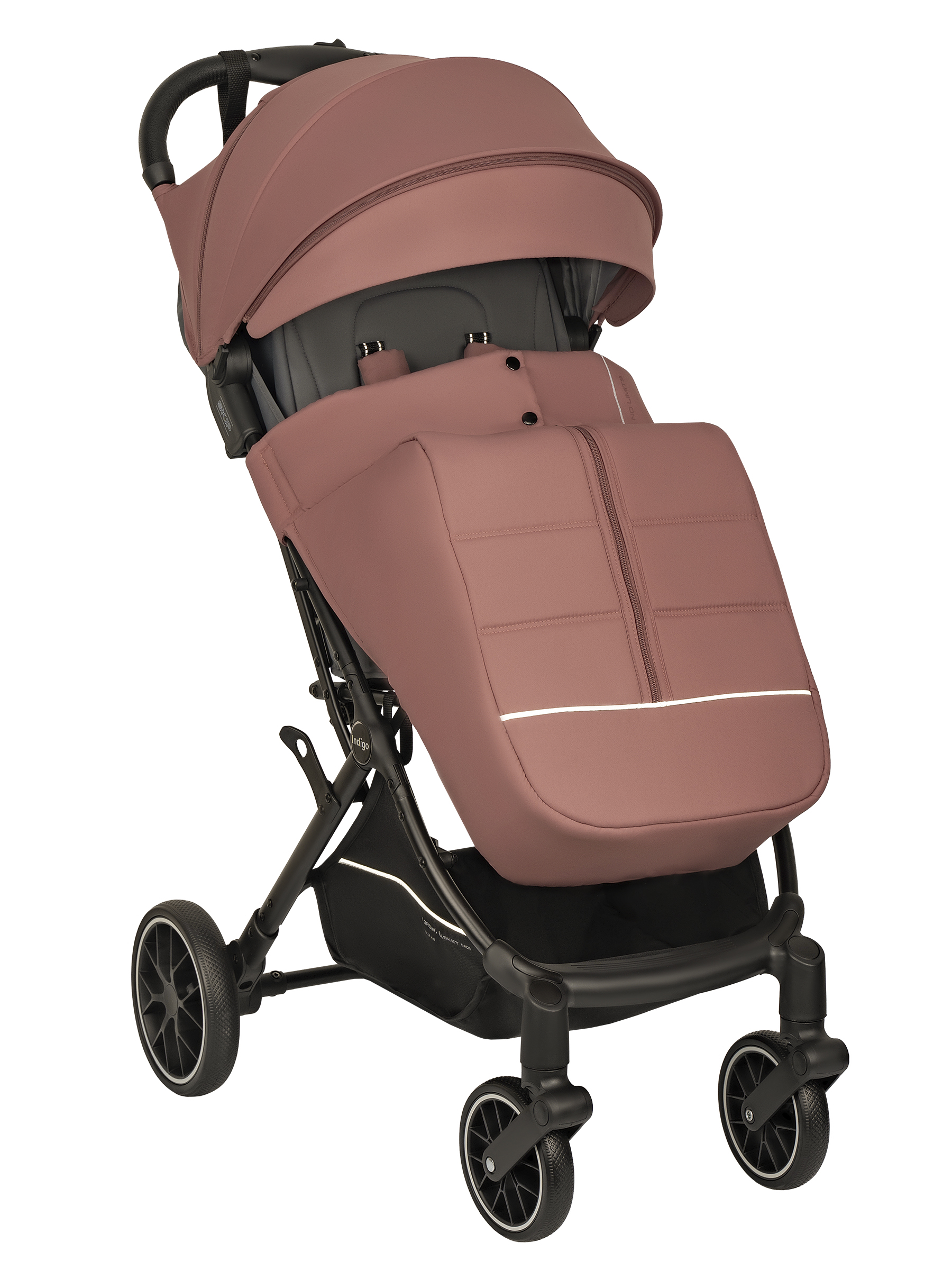 Коляска прогулочная Indigo Skip для путешествий, розовый розовый - фото 14