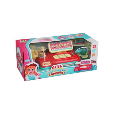 Игровой набор Наша Игрушка продукты, касса, тележки и корзинки