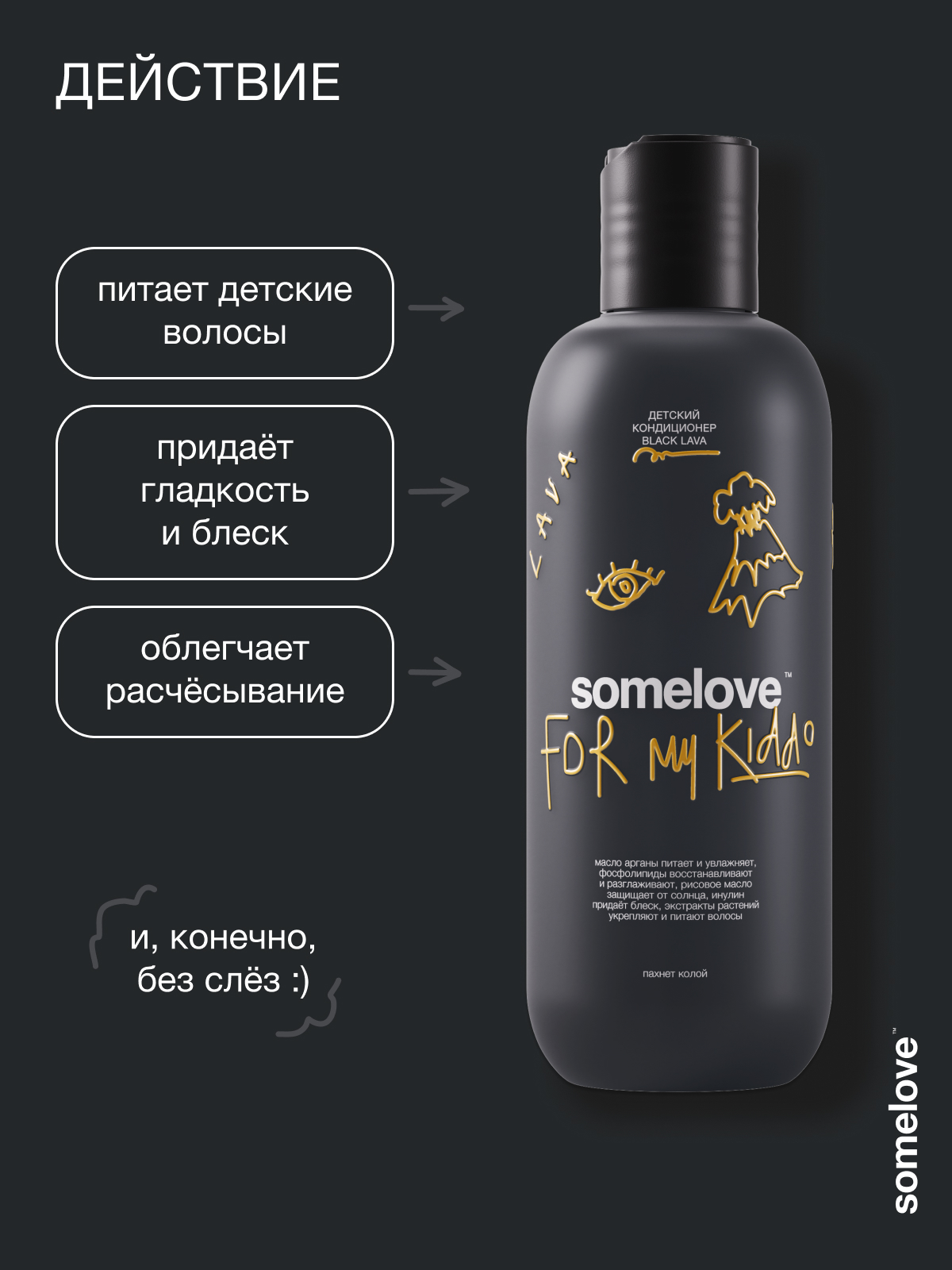 Кондиционер somelove «чёрная лава» 250 мл 1 шт. - фото 2