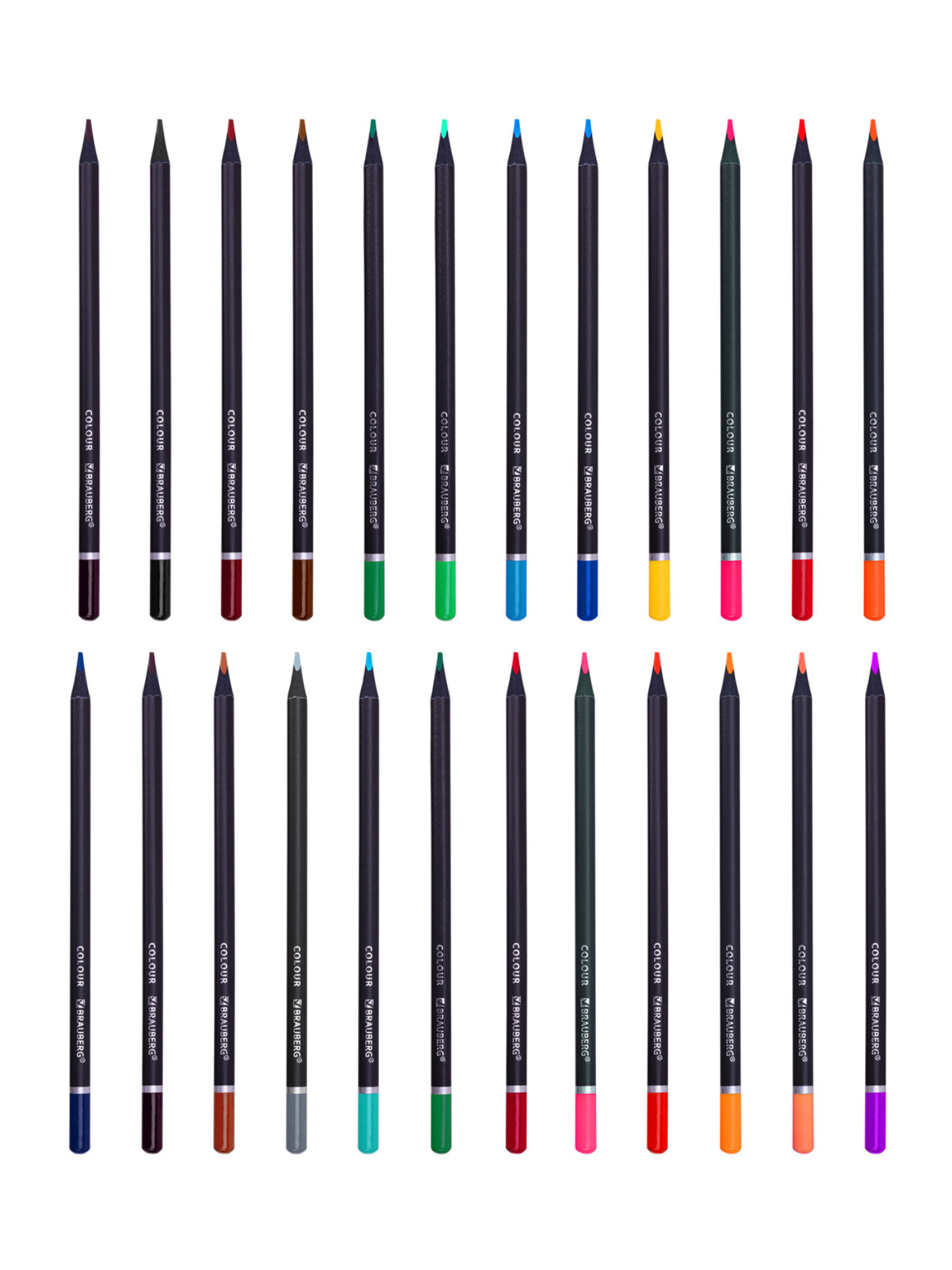 Карандаши цветные Brauberg 24 шт. - фото 8