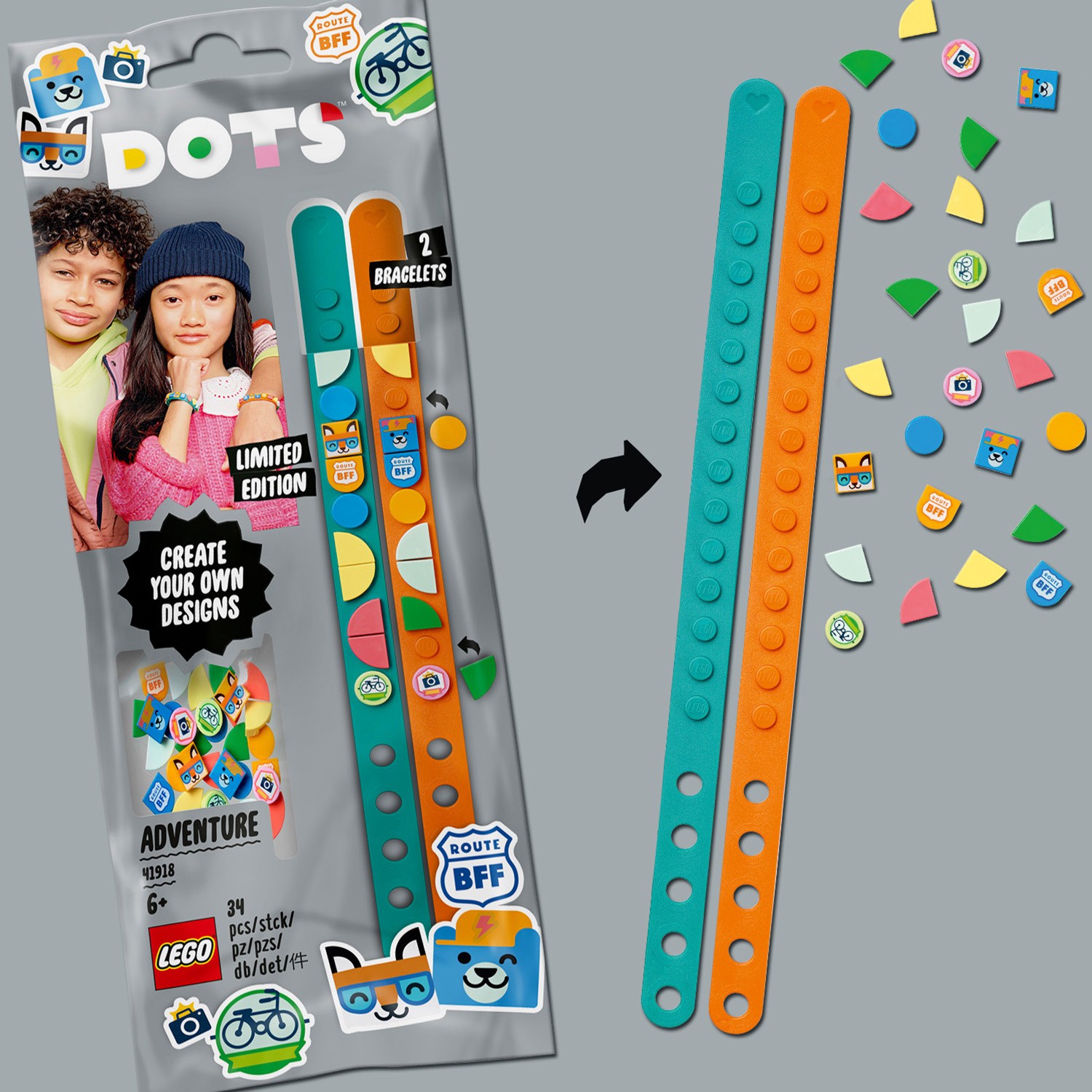 Конструктор LEGO DOTS Браслеты Приключения - фото 4