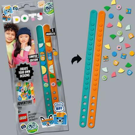 Конструктор LEGO DOTS Браслеты Приключения блочный