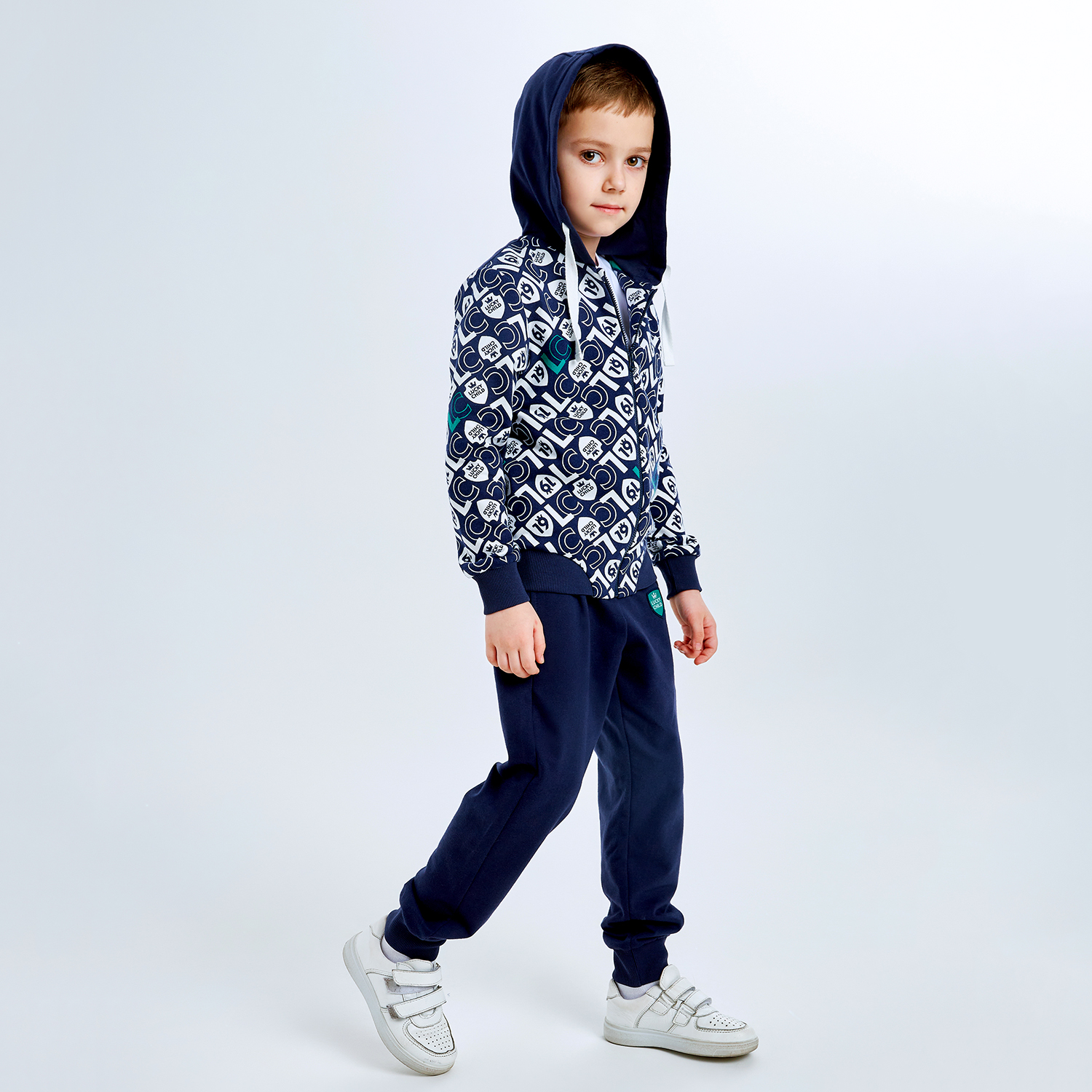Толстовка и брюки Lucky Child 58-43ф/синий/2-12 - фото 14