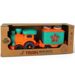 Поезд DYVOMIR с прицепом 10,5см биопластик в ассортименте