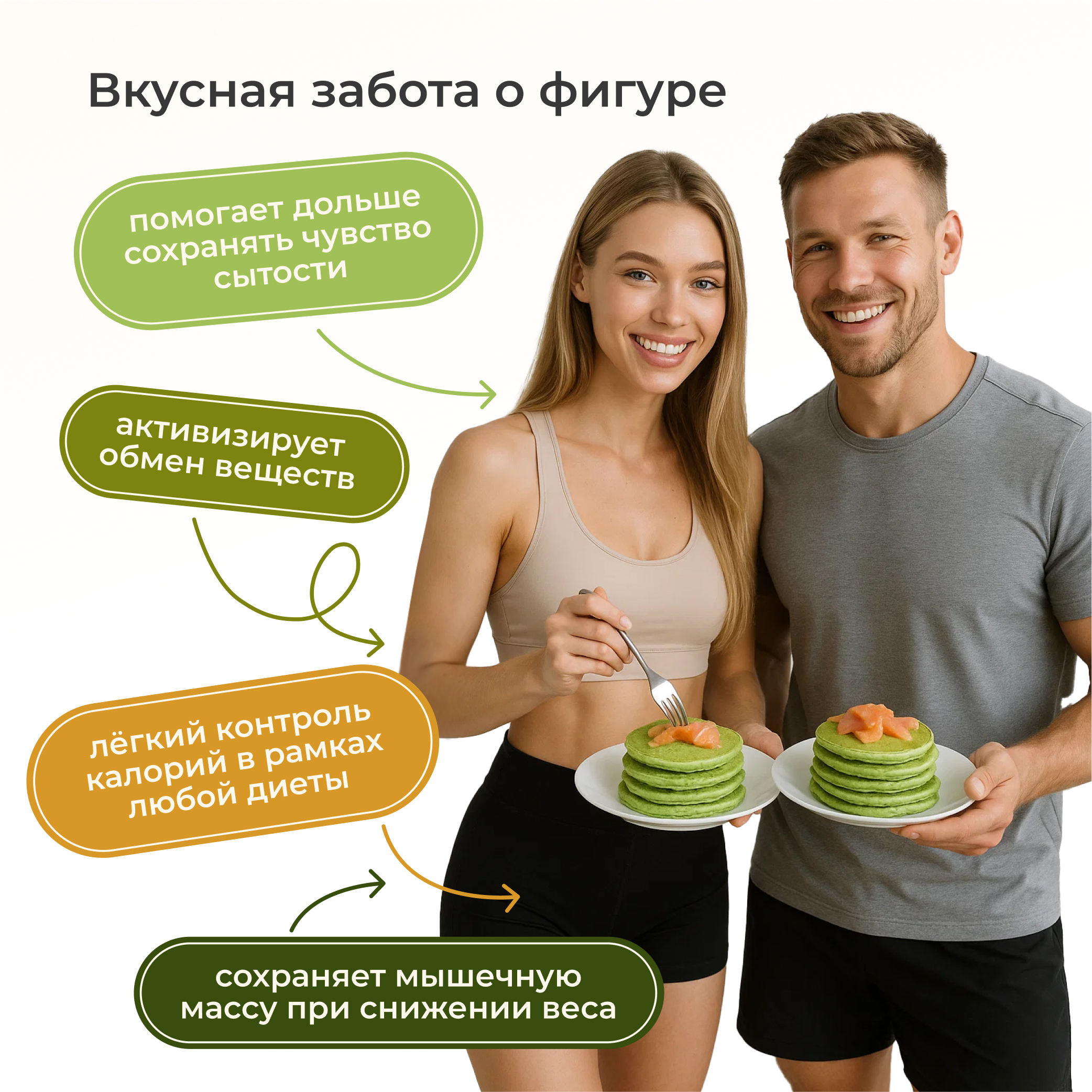 Протеиновая смесь для вафель и панкейков LeafToGo с матчей, 450 г - фото 3