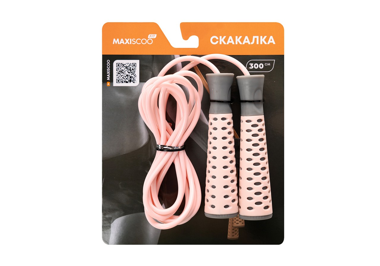 Скакалка для фитнеса MAXISCOO FIT, розовая - фото 4