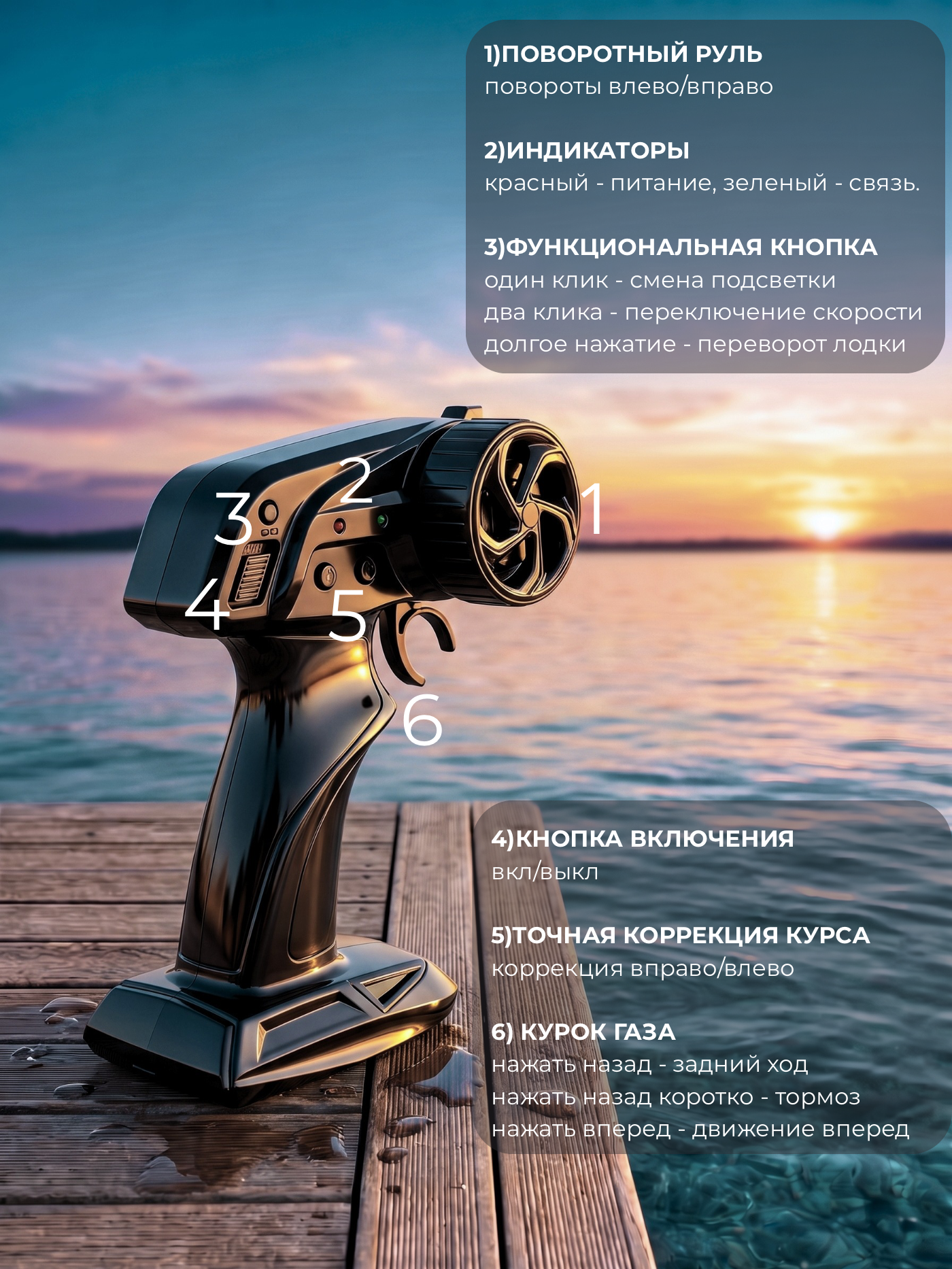 Катер РУ BYKO 1:24 - фото 7