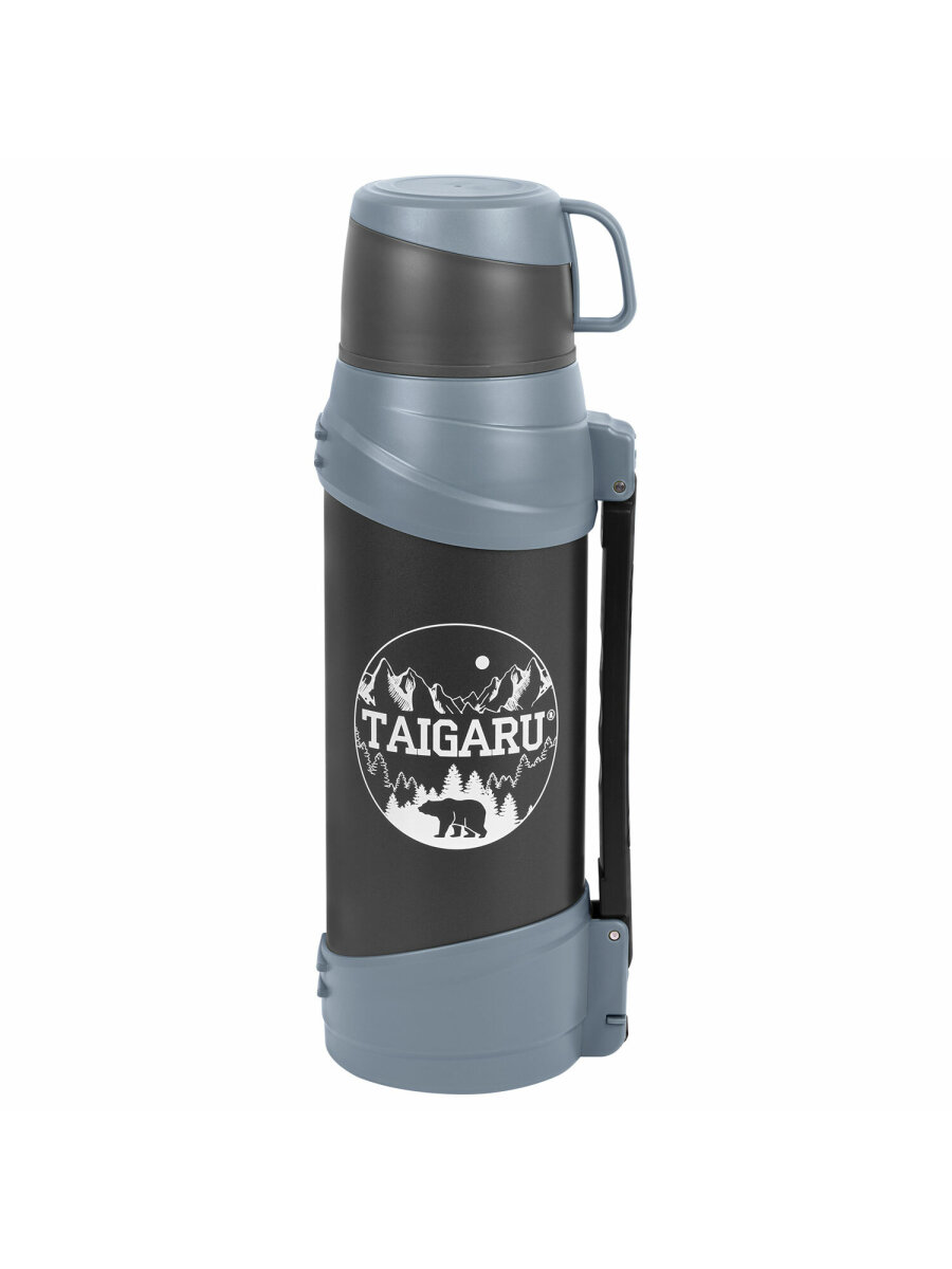 Термос TAIGARU для чая и кофе 2 л широкое горло 2 кружки походный набор - фото 11