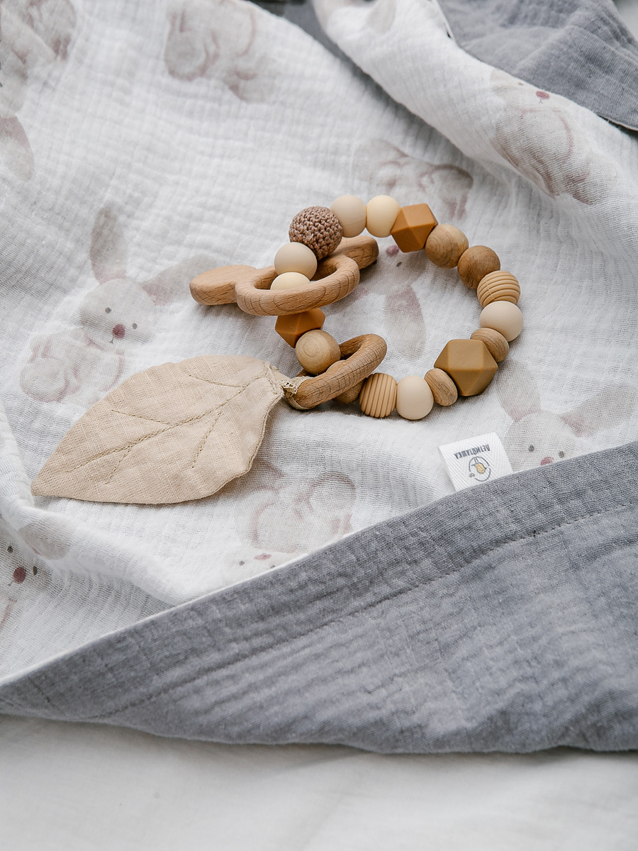 Плед ЛетиПташка Серый 95 x 130 см хлопок - фото 6