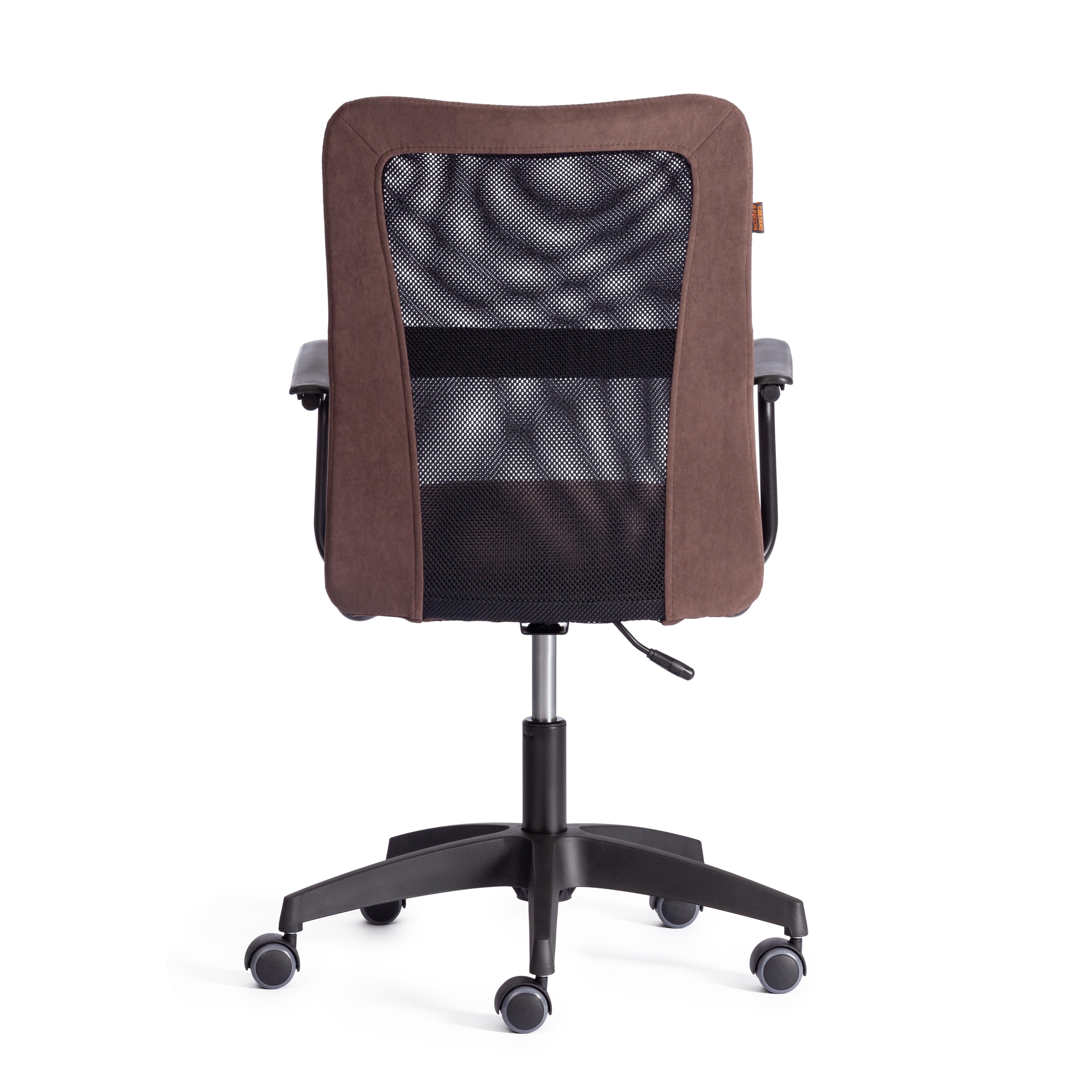 Компьютерное кресло TETCHAIR Стафф флок коричневый черный - фото 5
