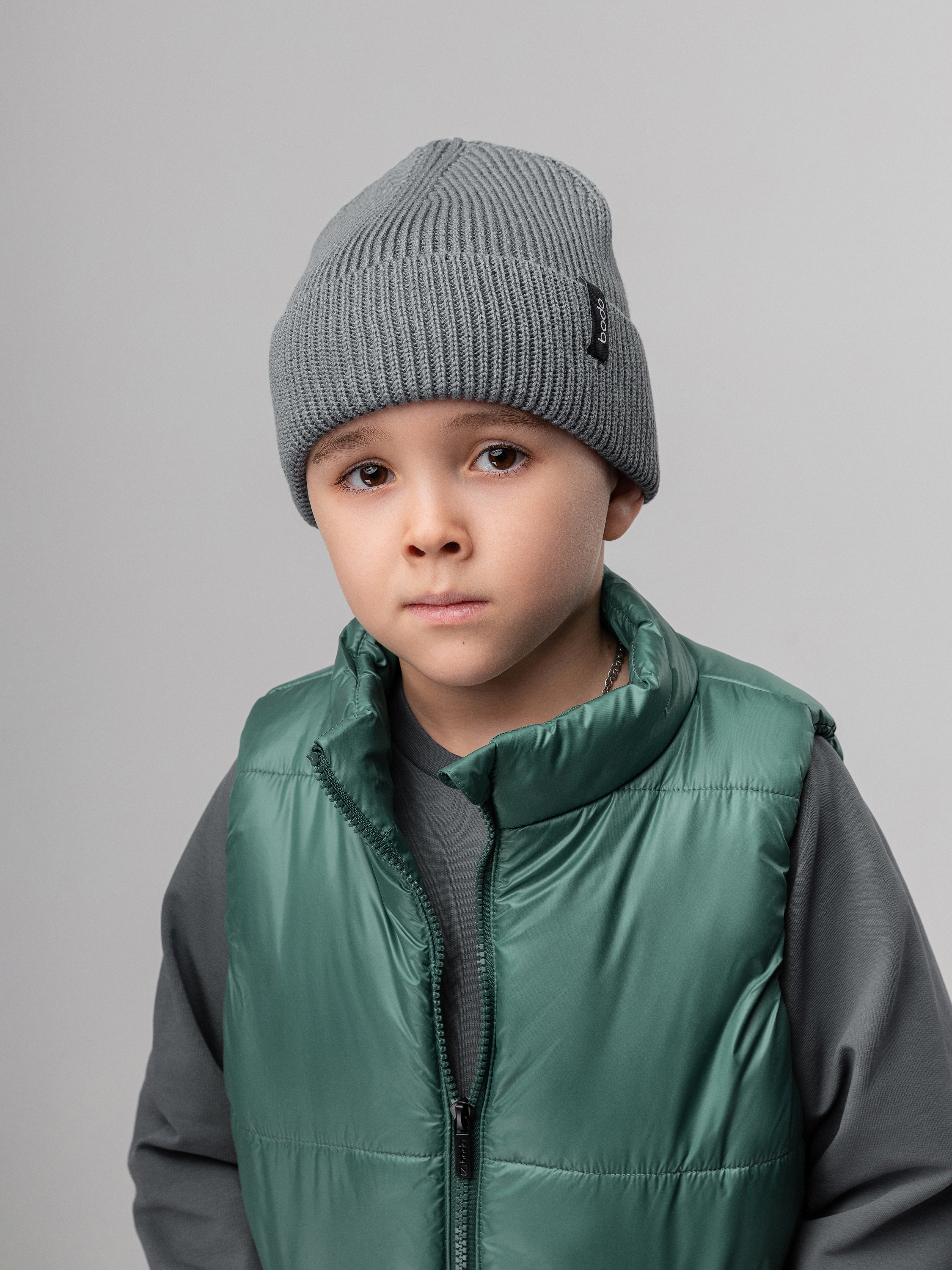 Шапка Bodo 10-415MU_серый - фото 2