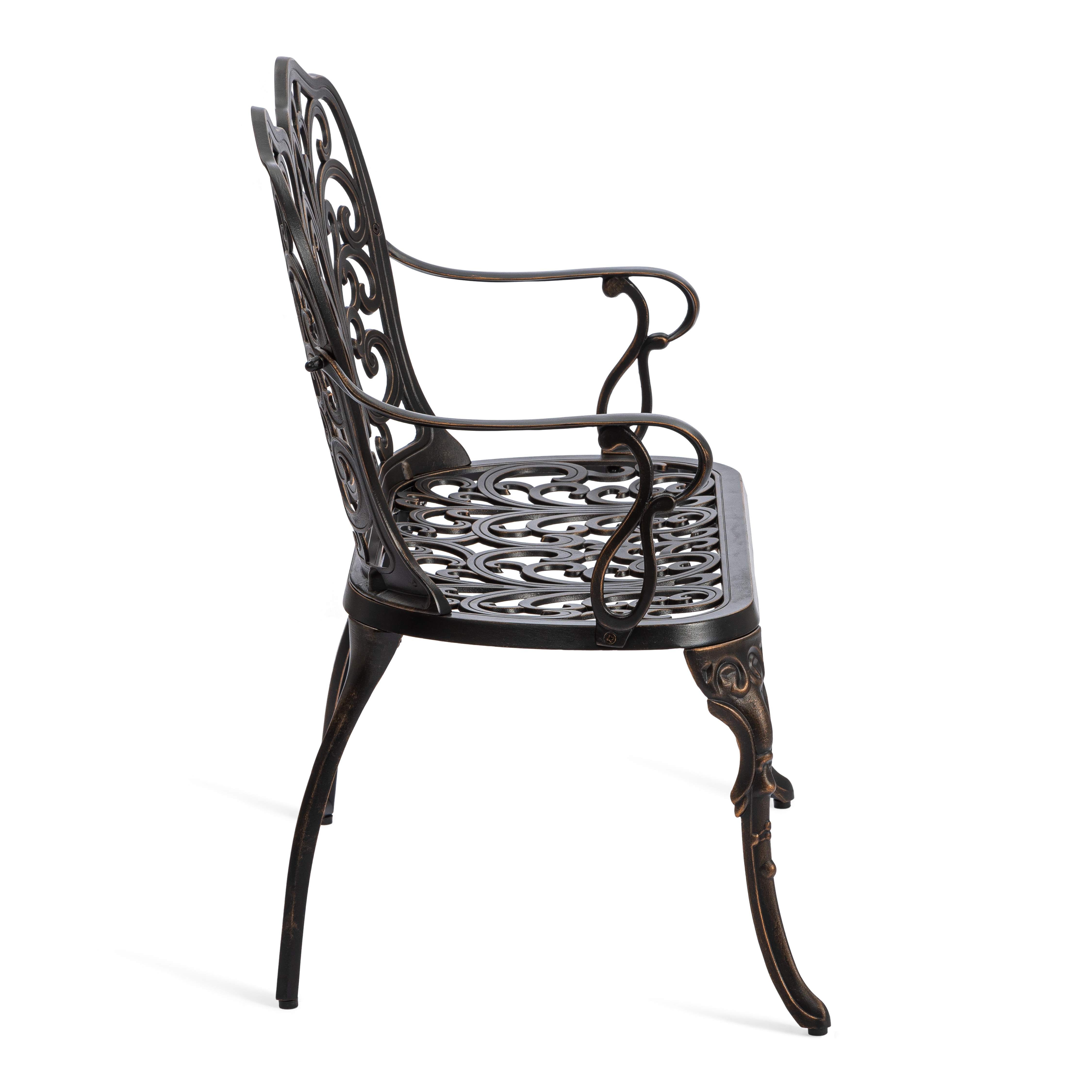 Садовая скамья TETCHAIR Симфония алюминий бронзовый - фото 3