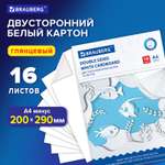 Белый картон Brauberg 16 лист.