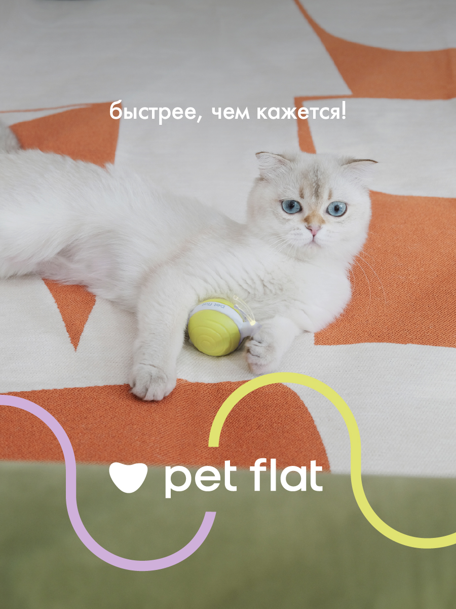 Интерактивная игрушка Pet Flat Мячик-дразнилка - фото 8
