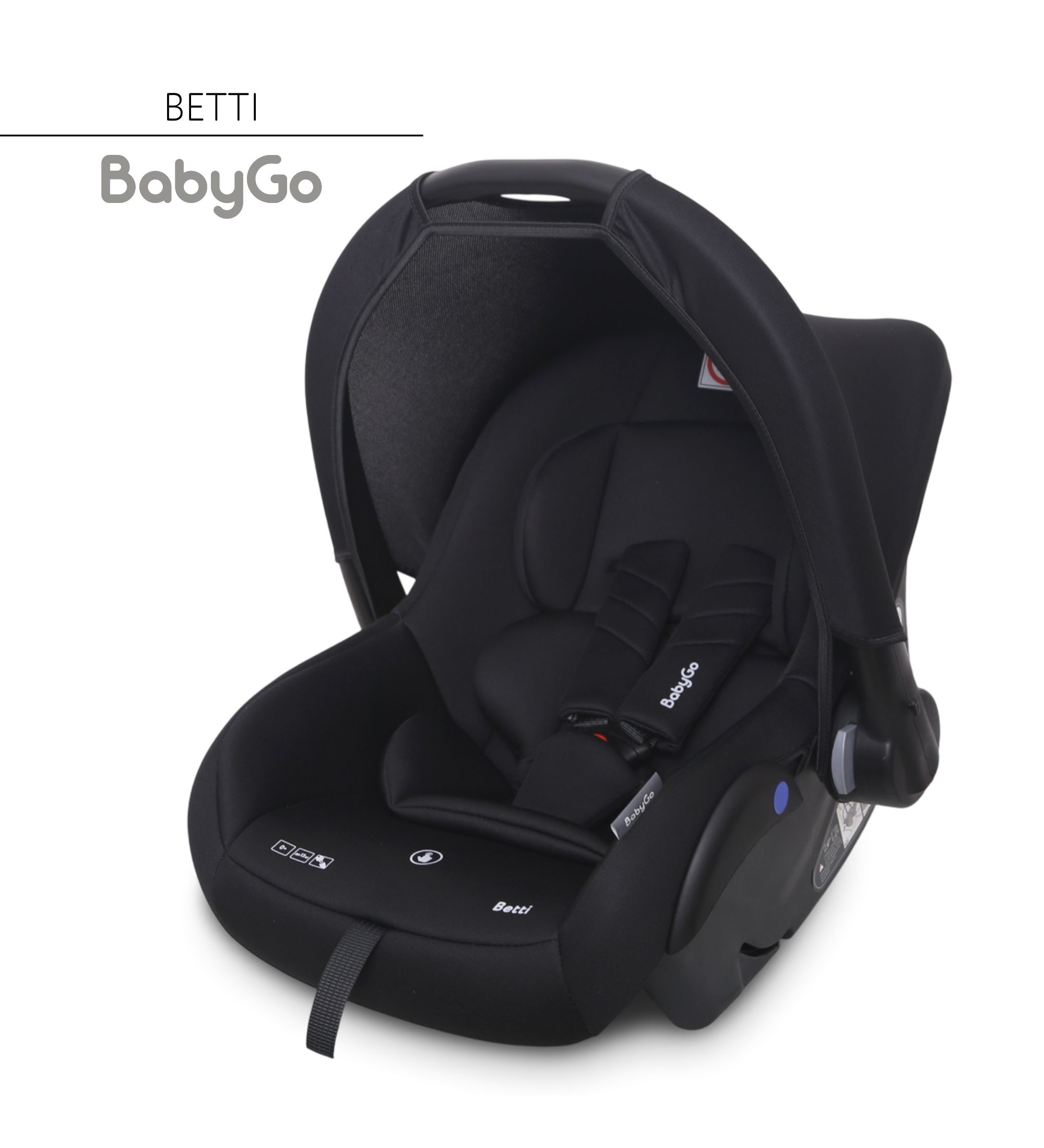 Автокресло BabyGo Betti 0 (0 -13 кг) черный - фото 1