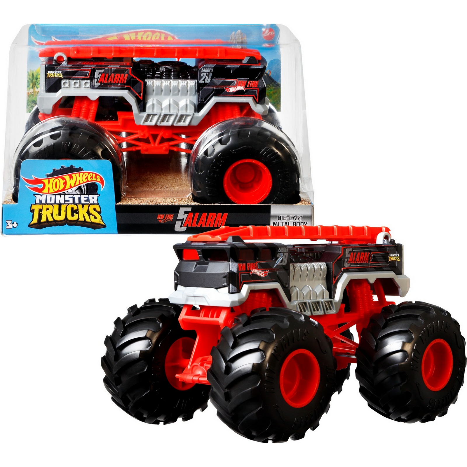 Автомобиль Hot Wheels Monster Tracks 1:24 FYJ83/GWL03 - фото 5