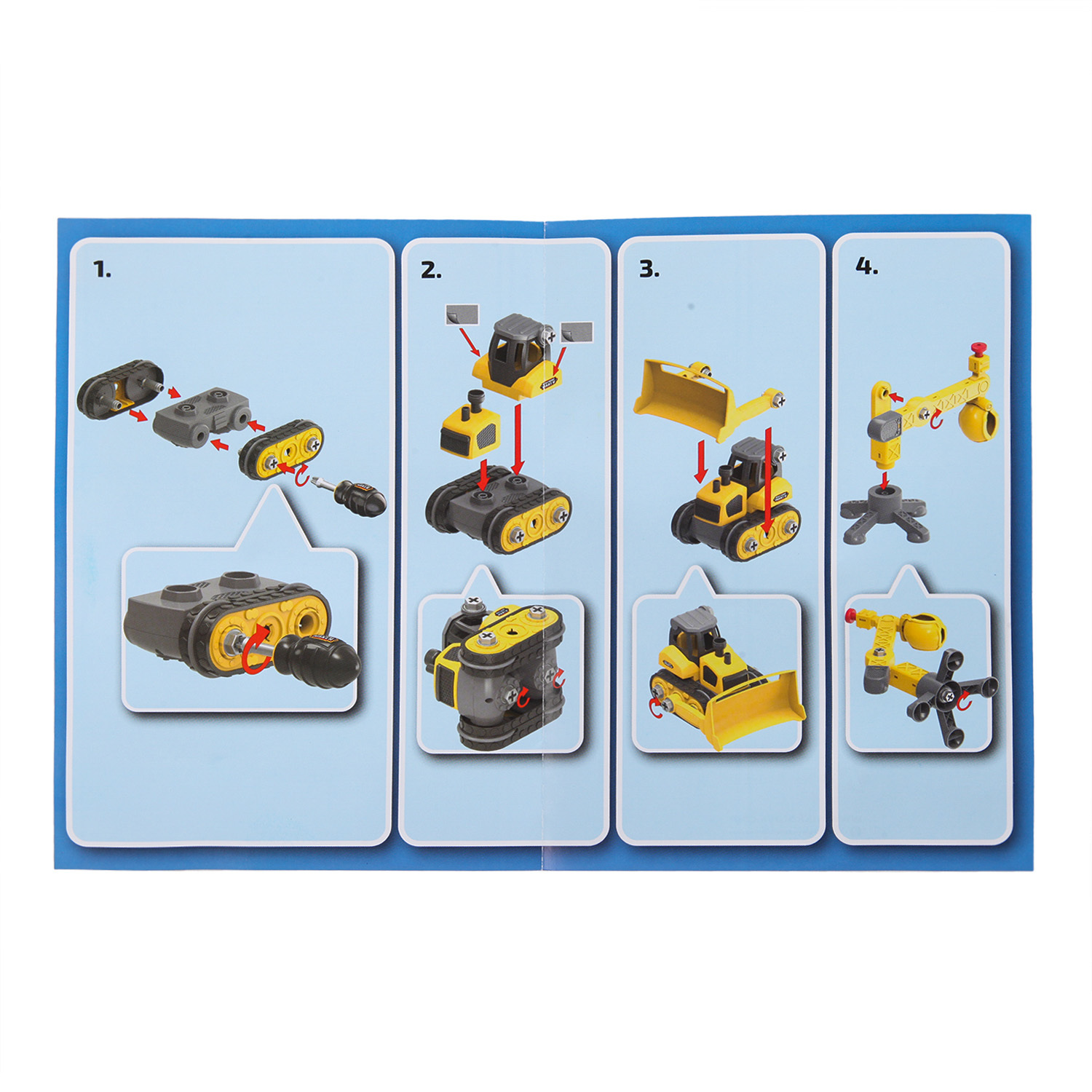 Конструктор Machine Maker Бульдозер Кран 12 дет. - фото 4