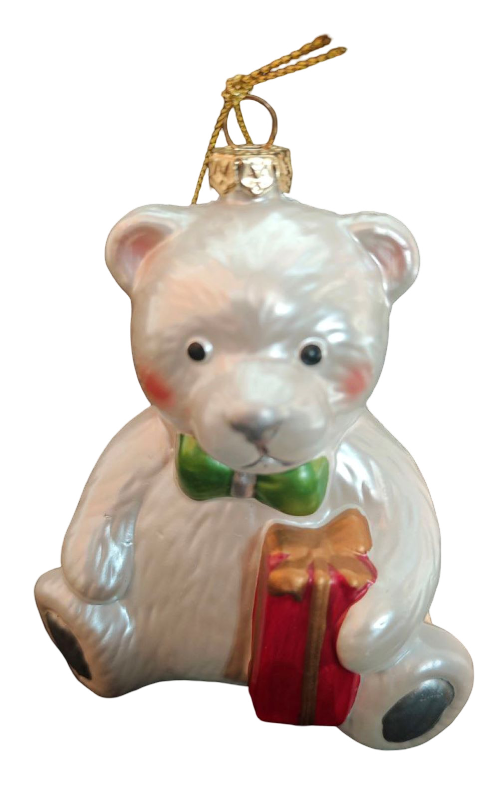 Ёлочное украшение Магия праздника Мишка с подарком 11 см - фото 1