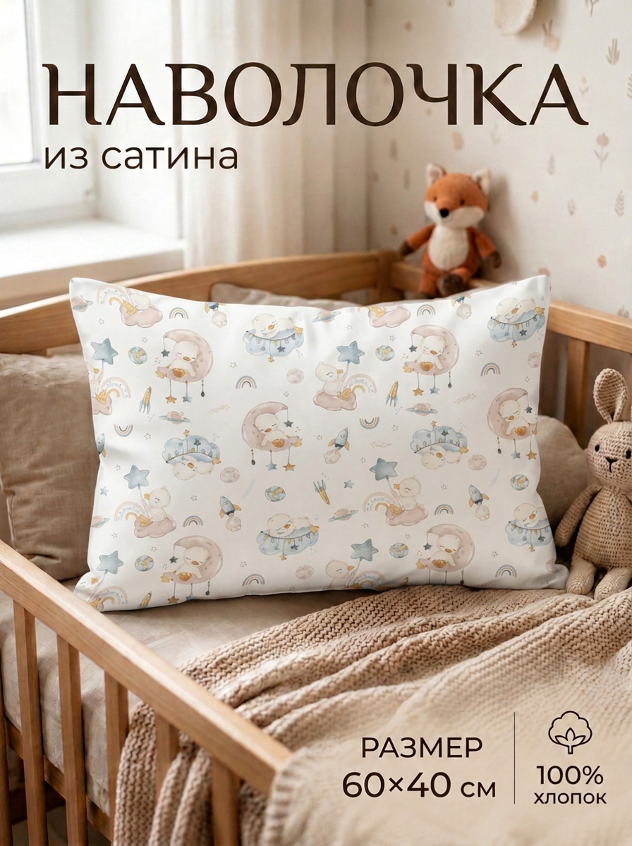 Наволочка Мягкий Кролик Спящие уточки 40 x 60 см - фото 1