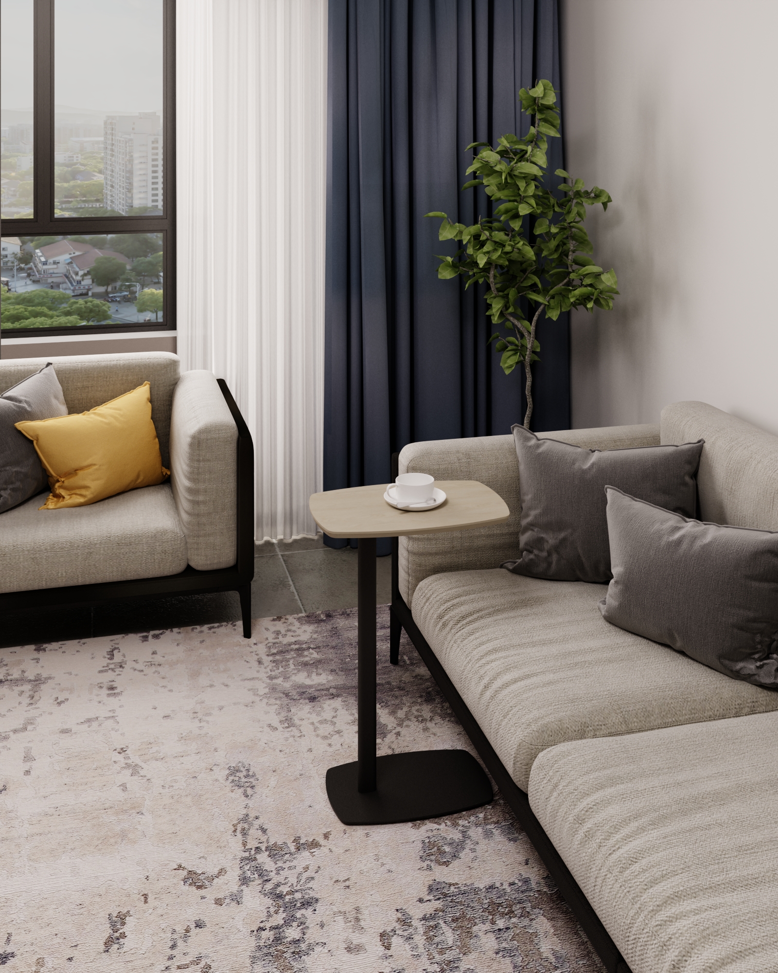 Стол придиванный SLINE Дей дуб янтарный - фото 3