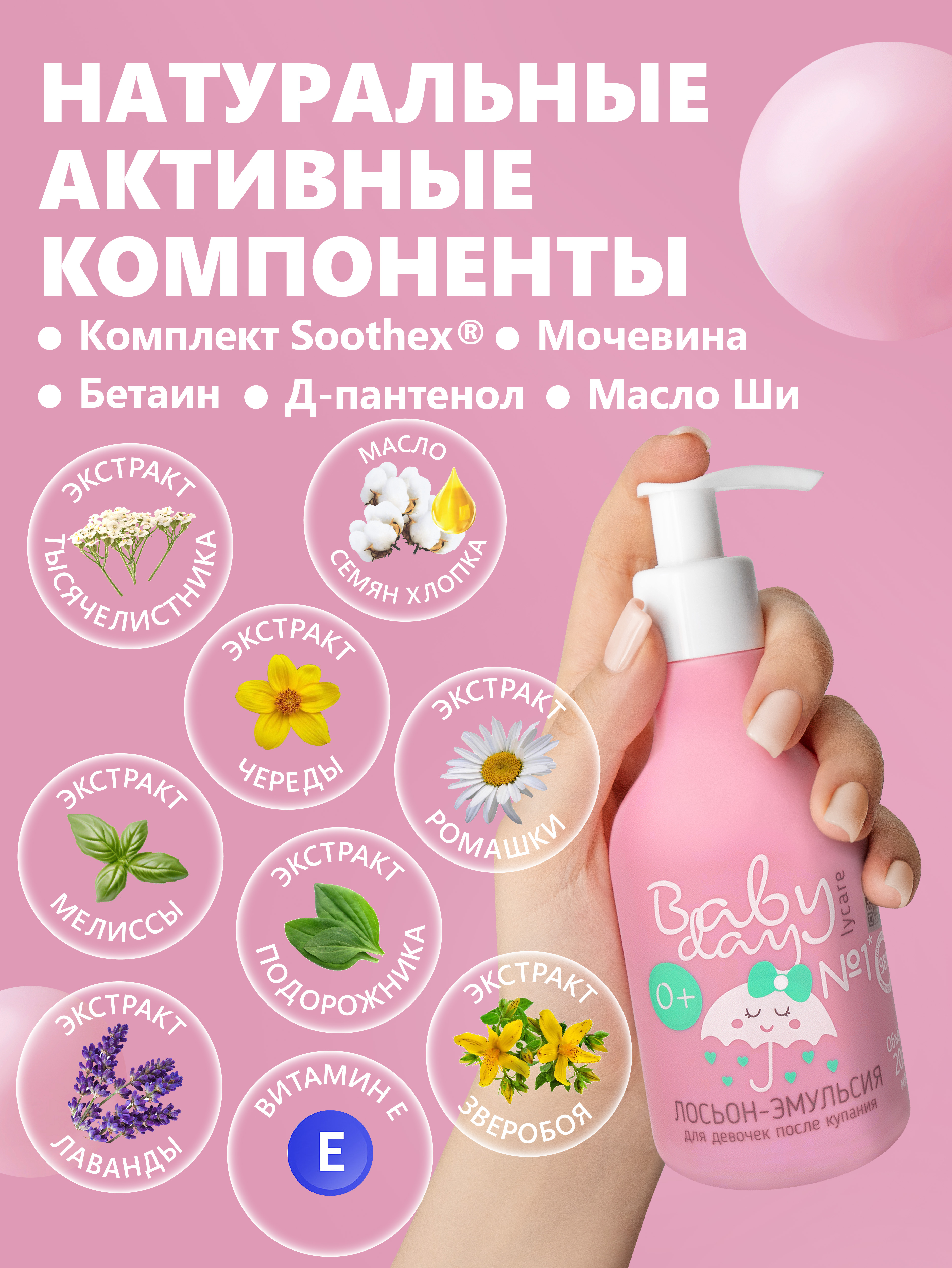 Лосьон LYCARE BabyDay после купания 0+ 200 мл - фото 5