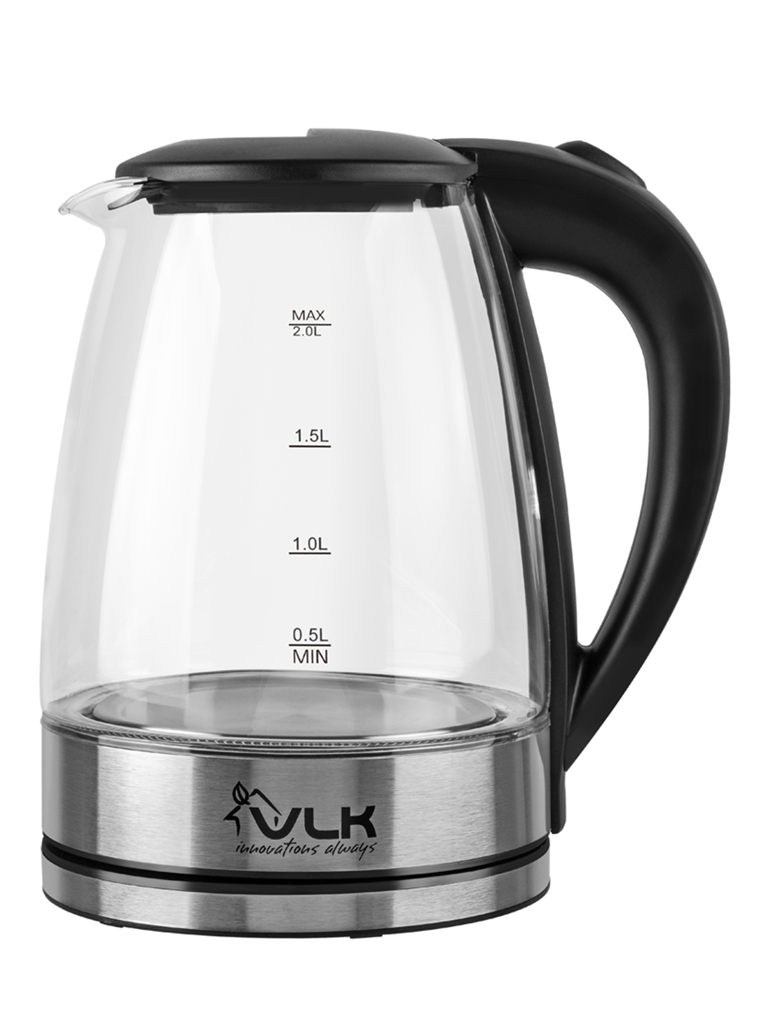 Электрический чайник VLK SIENA-6557 2200 Вт 2 л стекло сталь подсветка черный стальной - фото 5