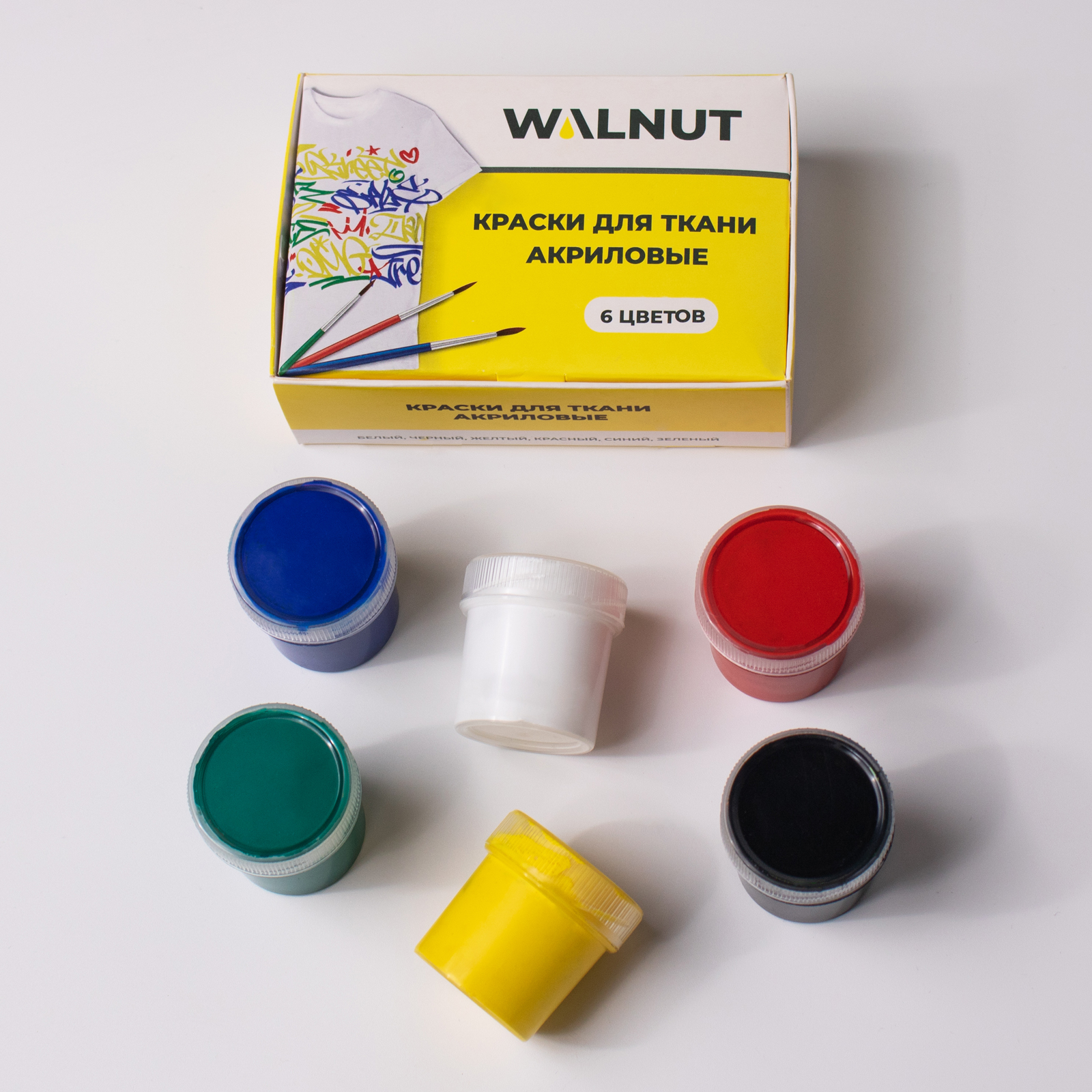 Краски акриловые WALNUT 6 цв. - фото 11